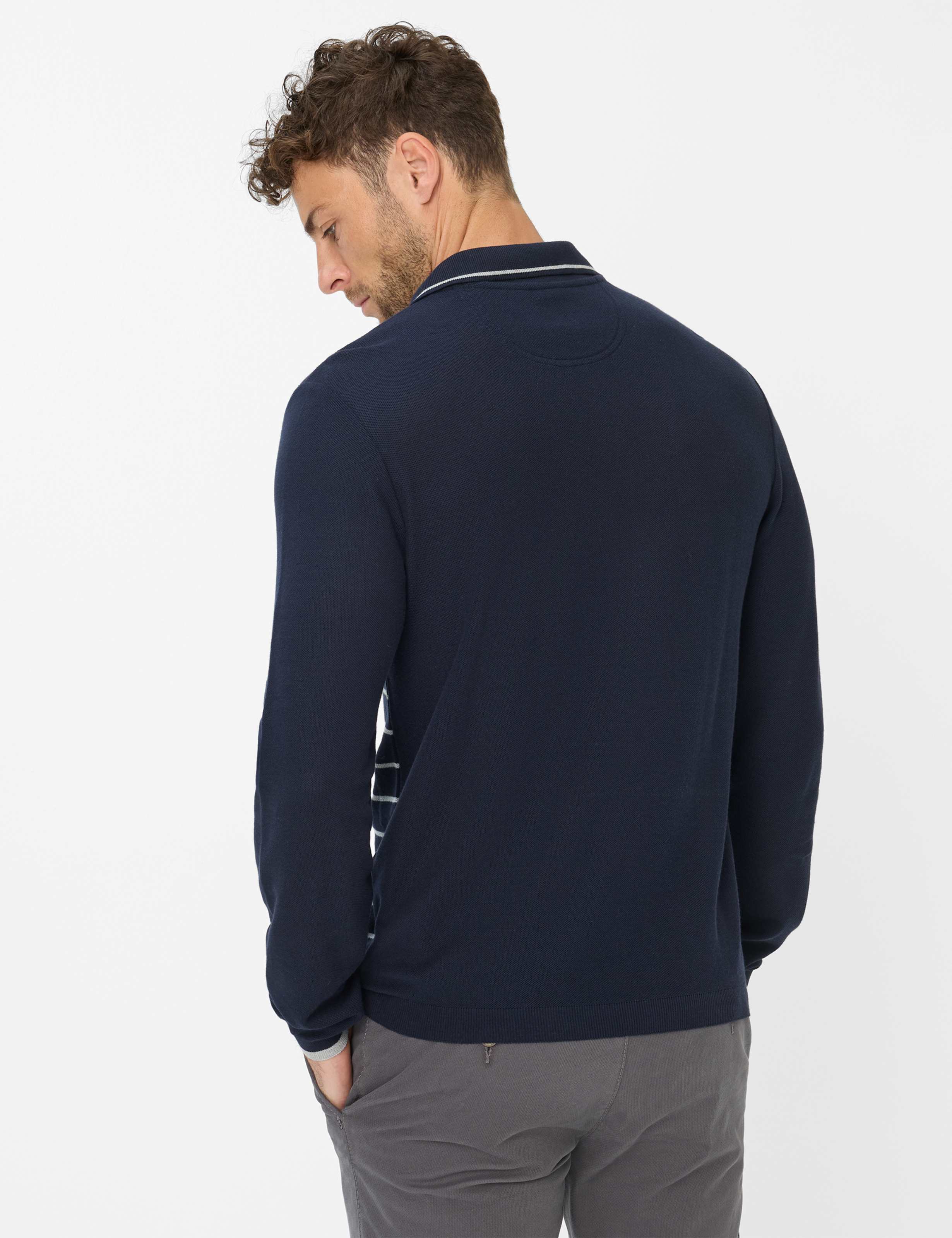 Men Style PAROS Dark Blue  Model back
