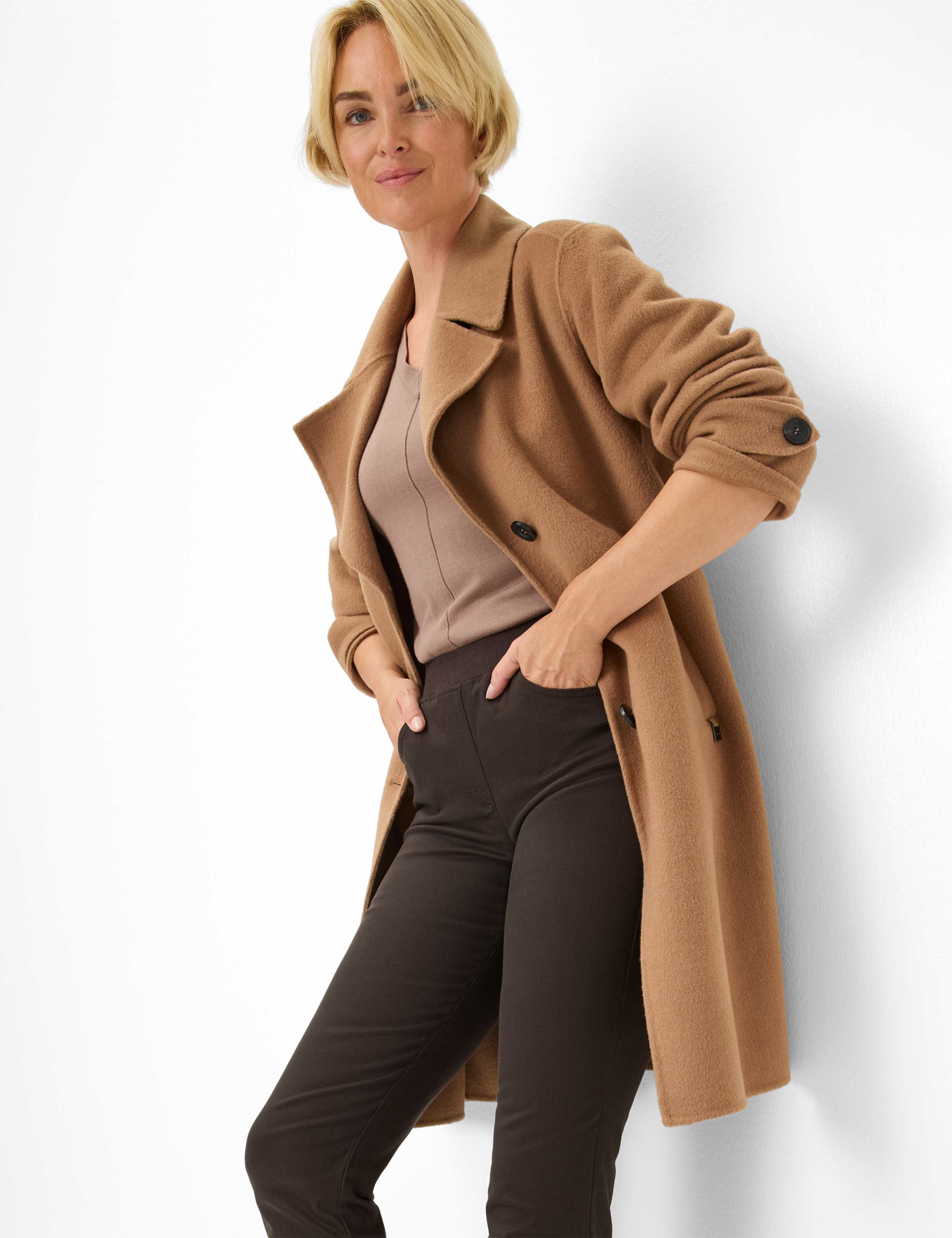 Dames Style PAMINA Donkerbruin Slim Fit Detail 1