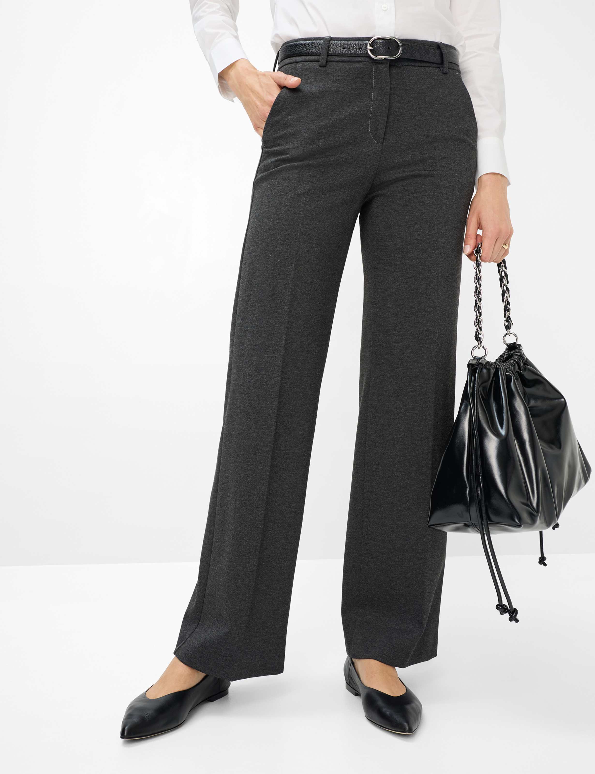 Thumbnail - Brax Damen Palazzohose Style MAINE SMOKE GREY, dunkelgrau, Gr. 42K