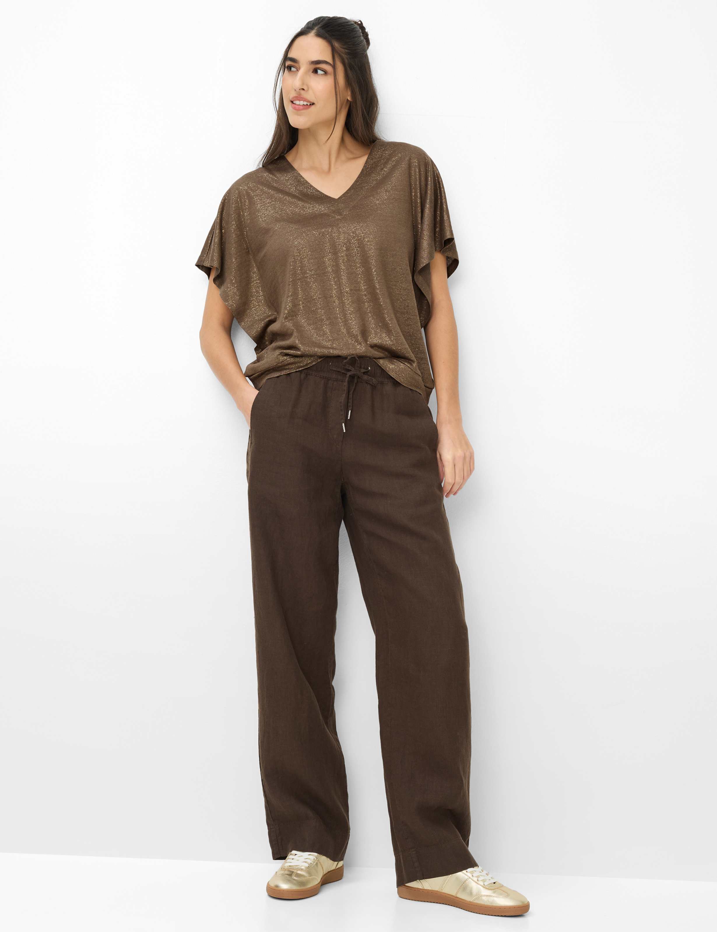 Dames Style CASSIE S Donkerbruin  Model outfit