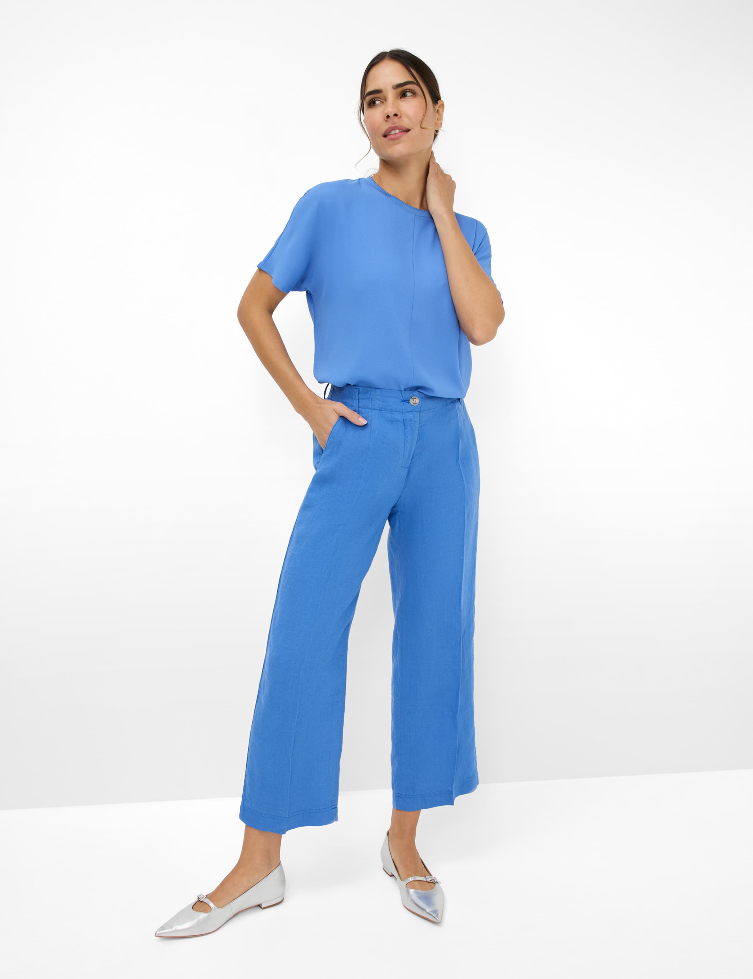 Damen Style MAINE S Blau Wide Leg Model Outfit