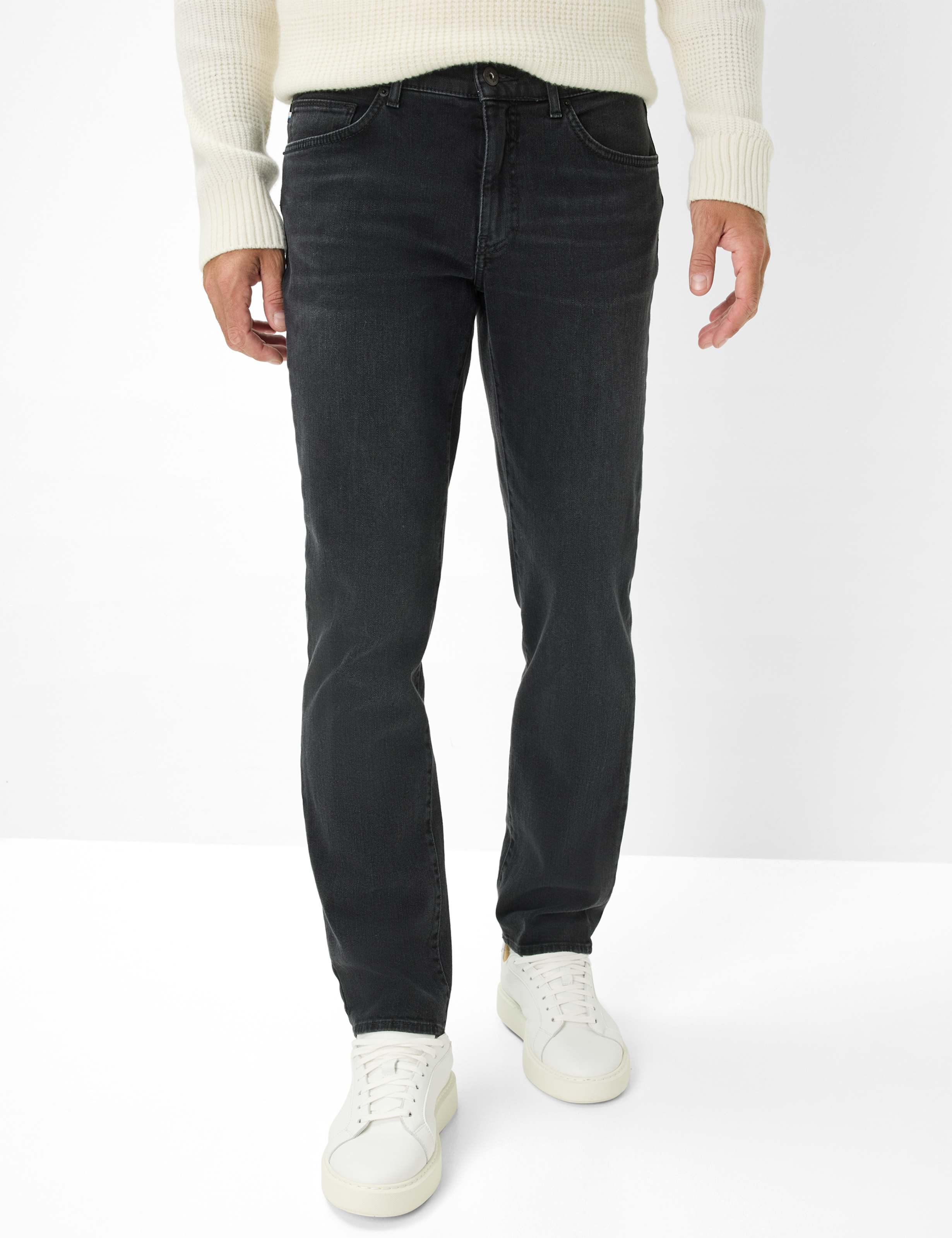 Herren Style CADIZ Denim Dunkelgrau Straight Fit Model Front