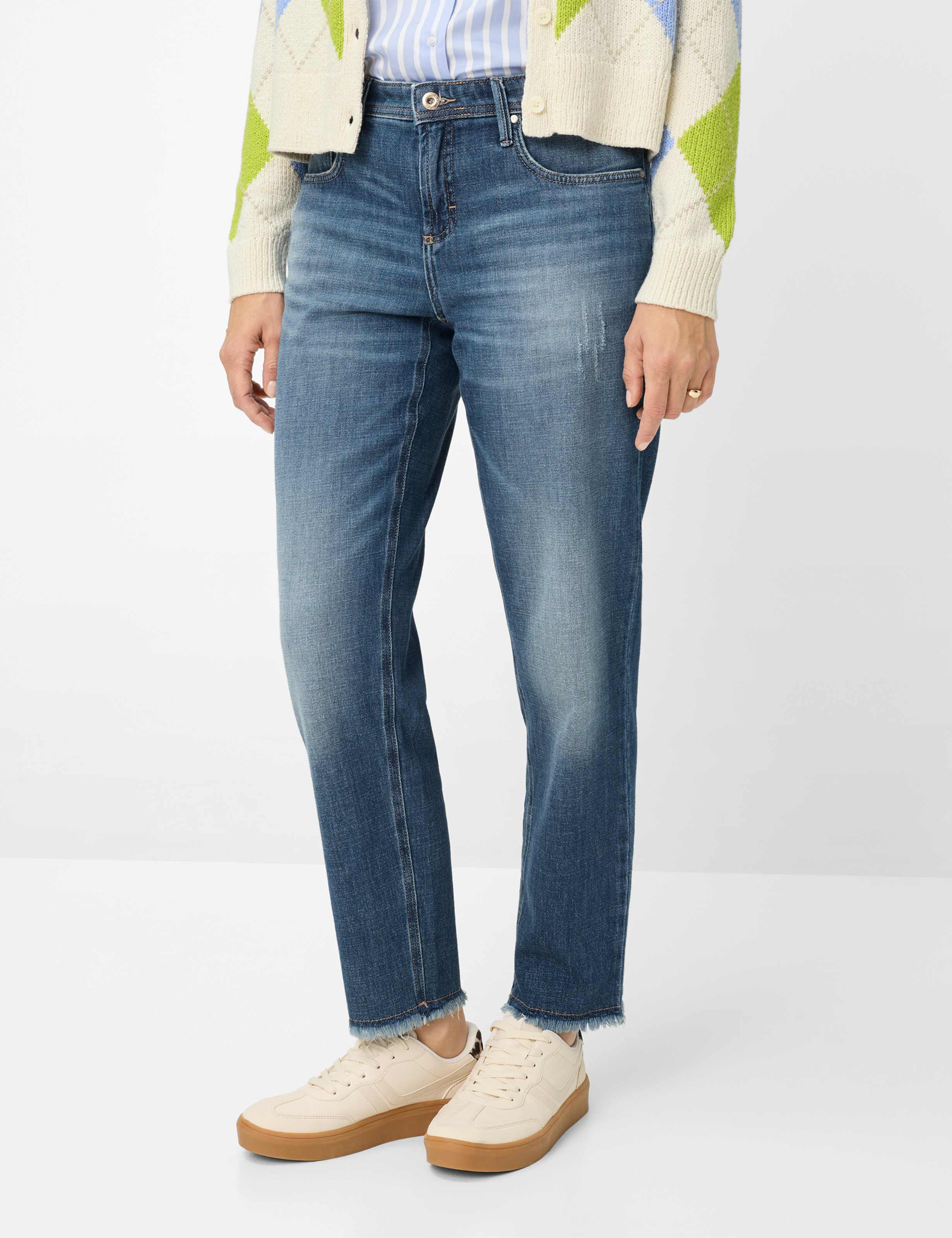 Thumbnail - Brax Damen Five-Pocket-Hose Style MILEY S USED MID BLUE, denim blau, Gr. 42