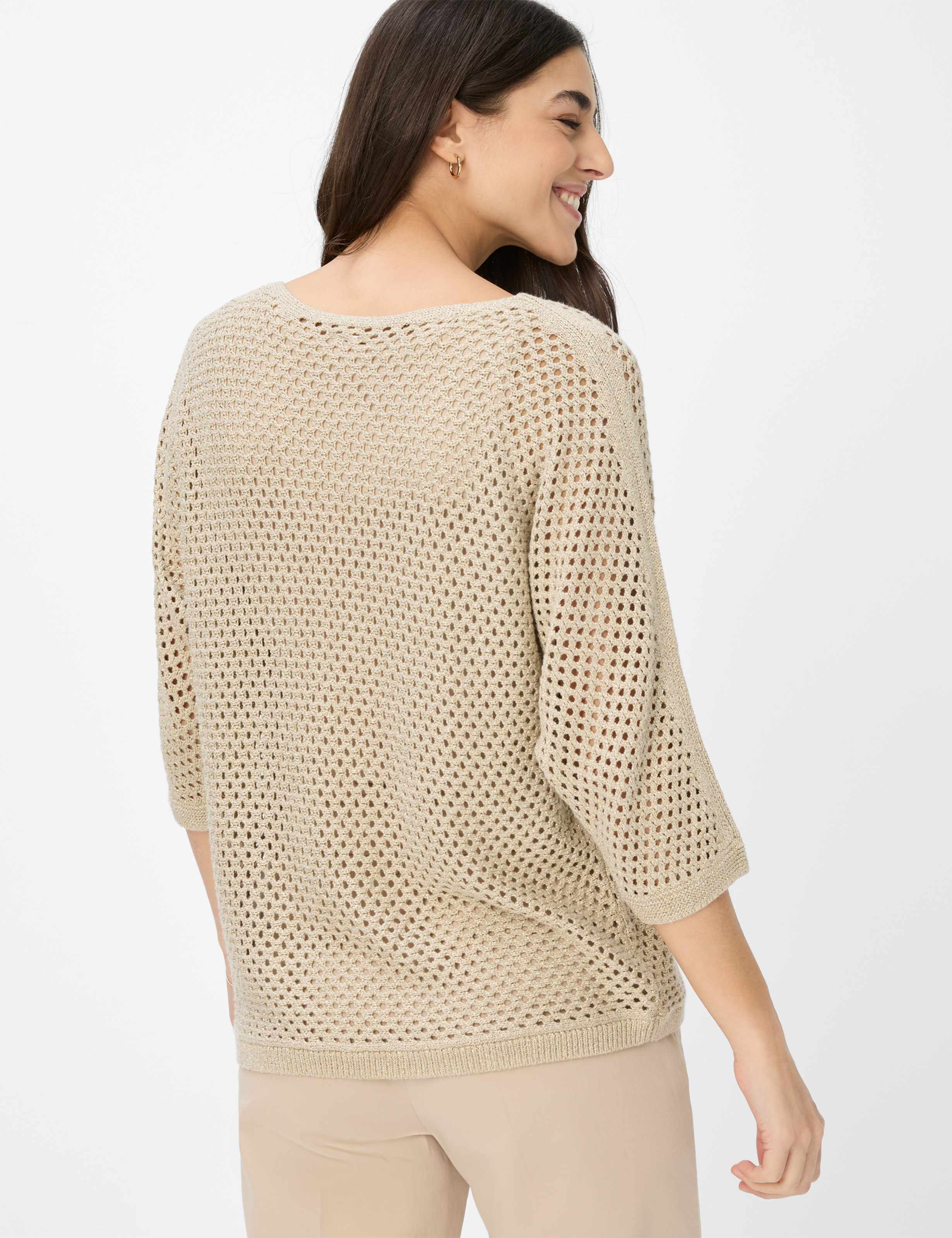 Damen Style EMMA Beige  Model Rueck