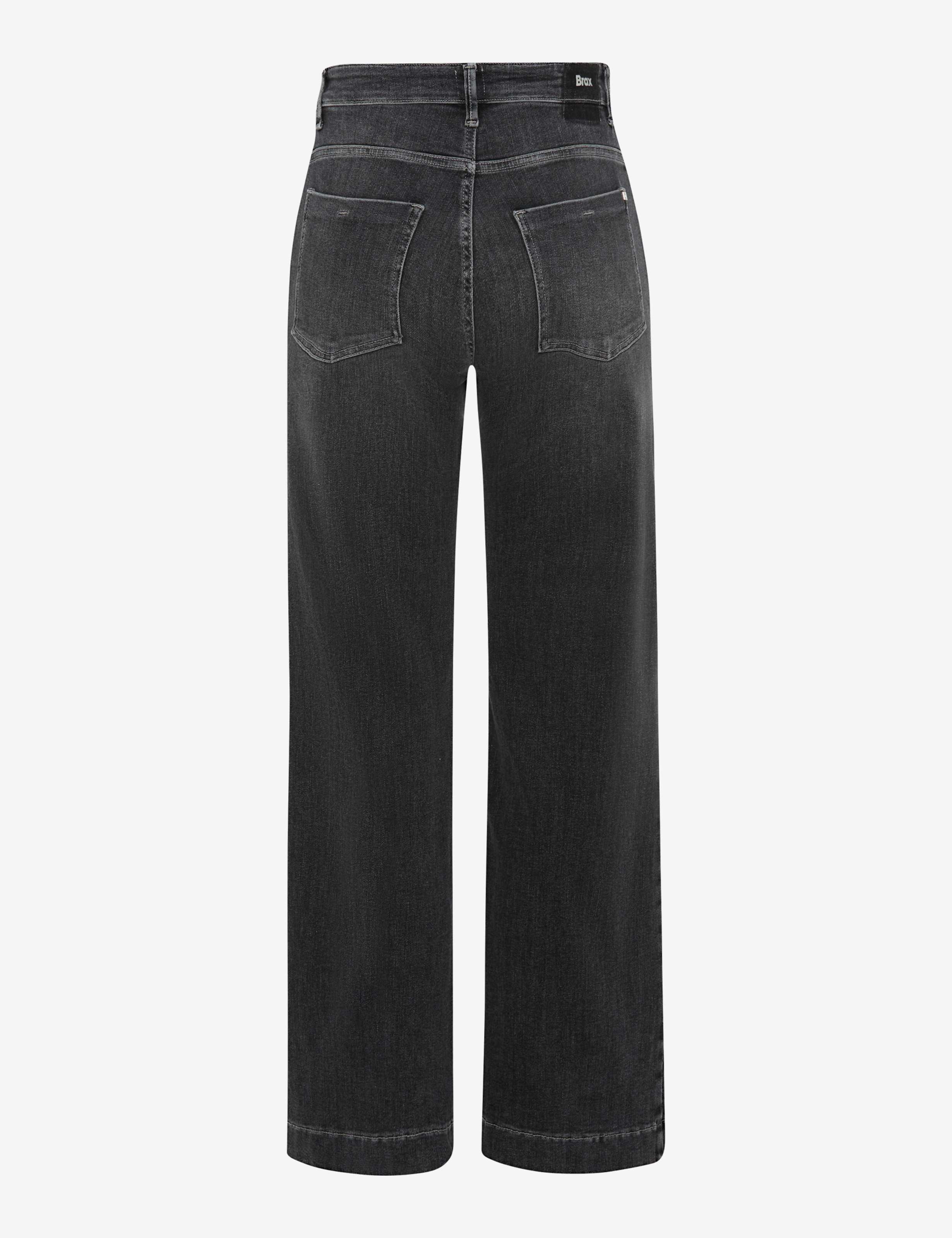 Women Style MAINE Denim Light Gray Wide Leg Stand-alone rear view