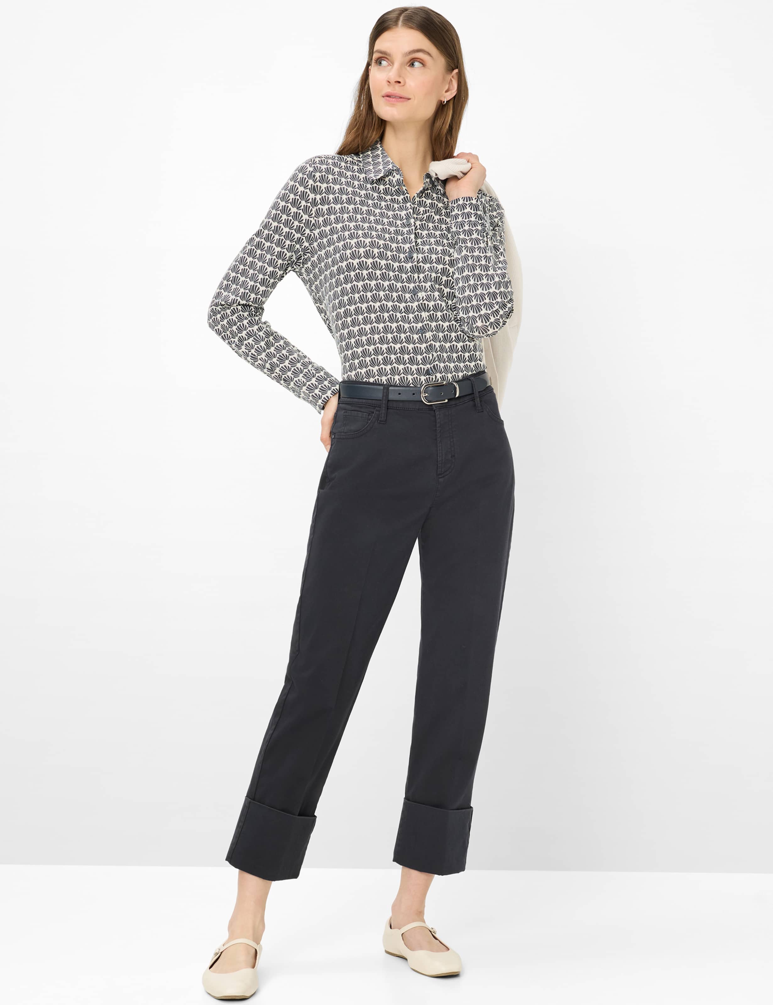 Dames Style MADISON S Perma Blauw Straight Fit Model outfit