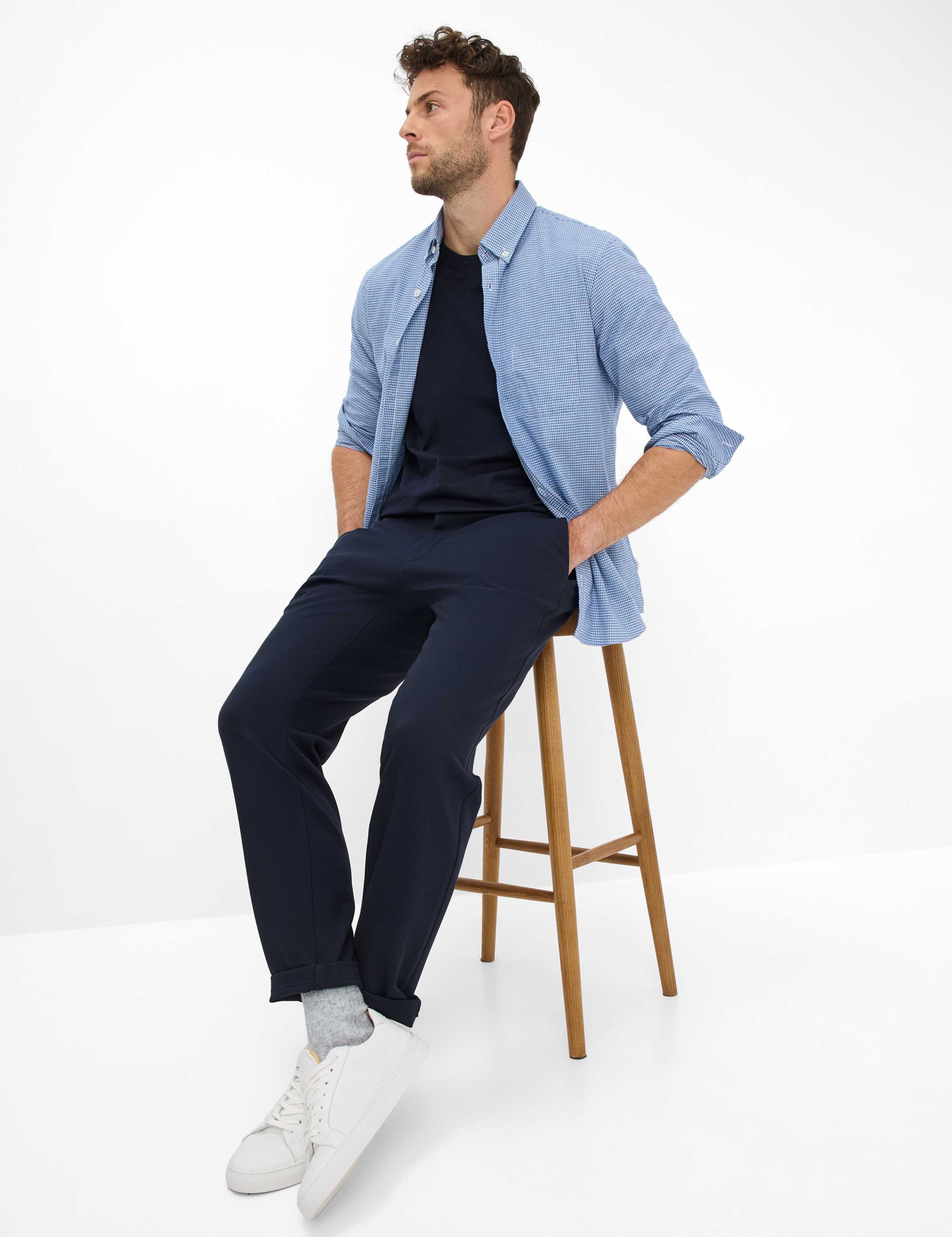 Homme Style PHIL Bleu Foncé Relaxed Fit Détail 1