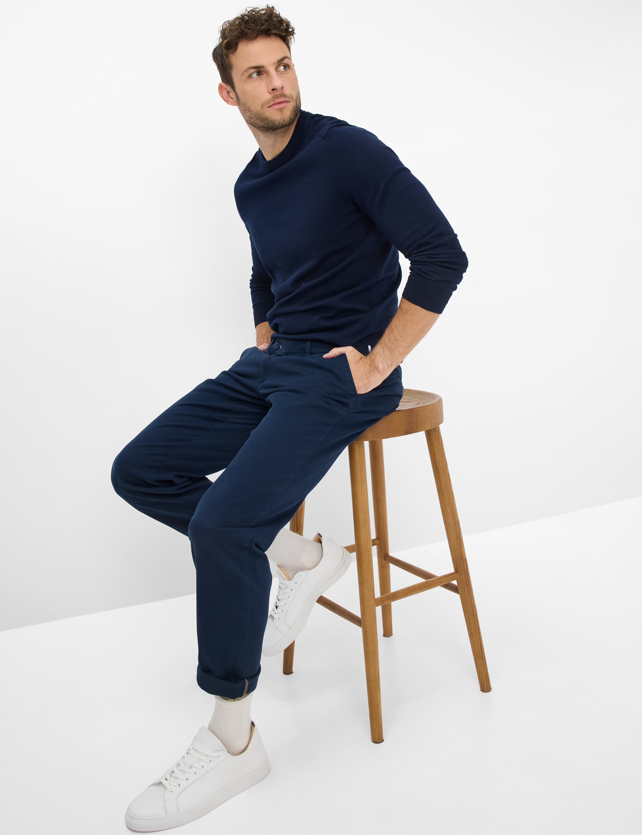 Heren Style JOE Donkerblauw Modern Fit Detail 1