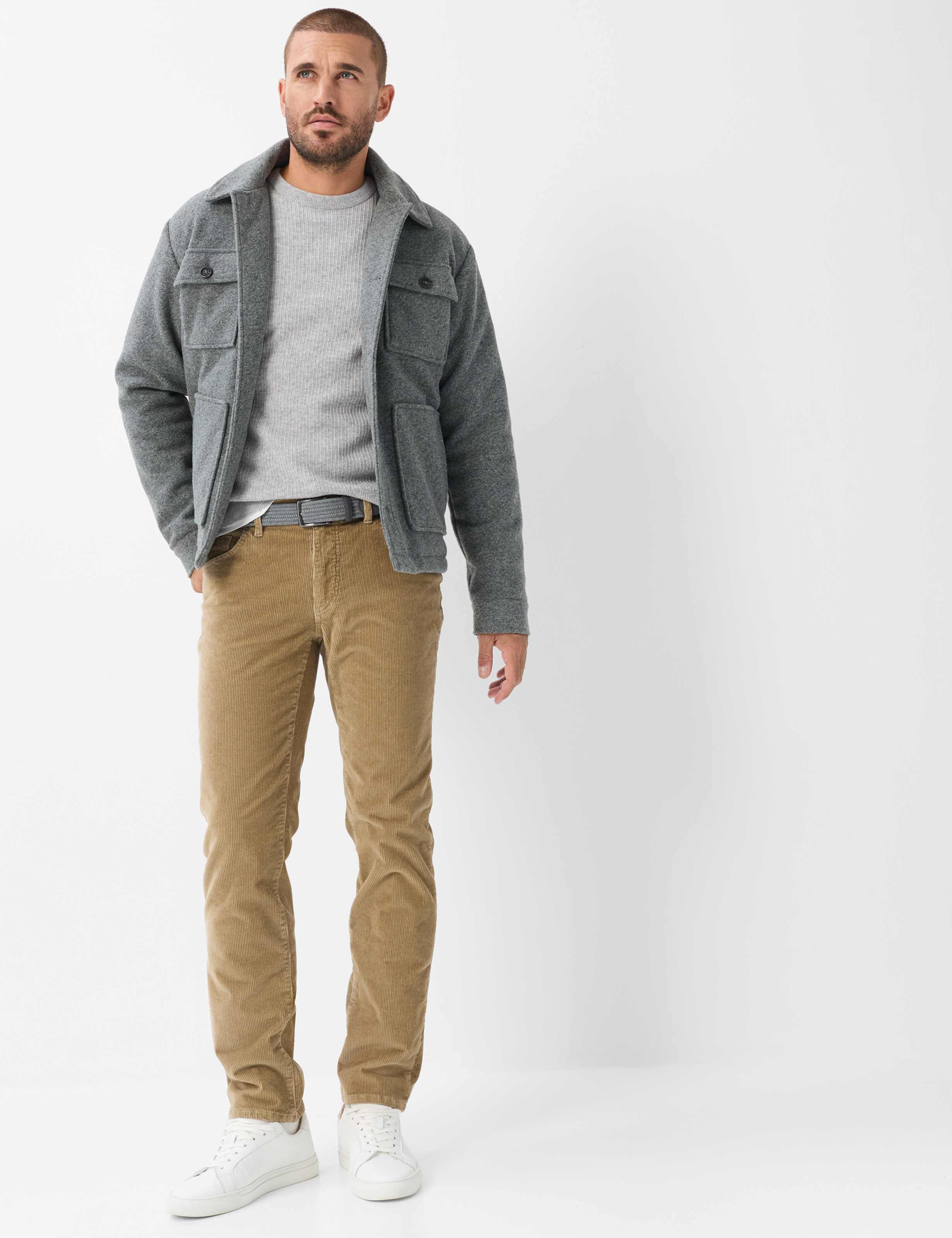Herren Style CADIZ Beige Straight Fit Model Outfit