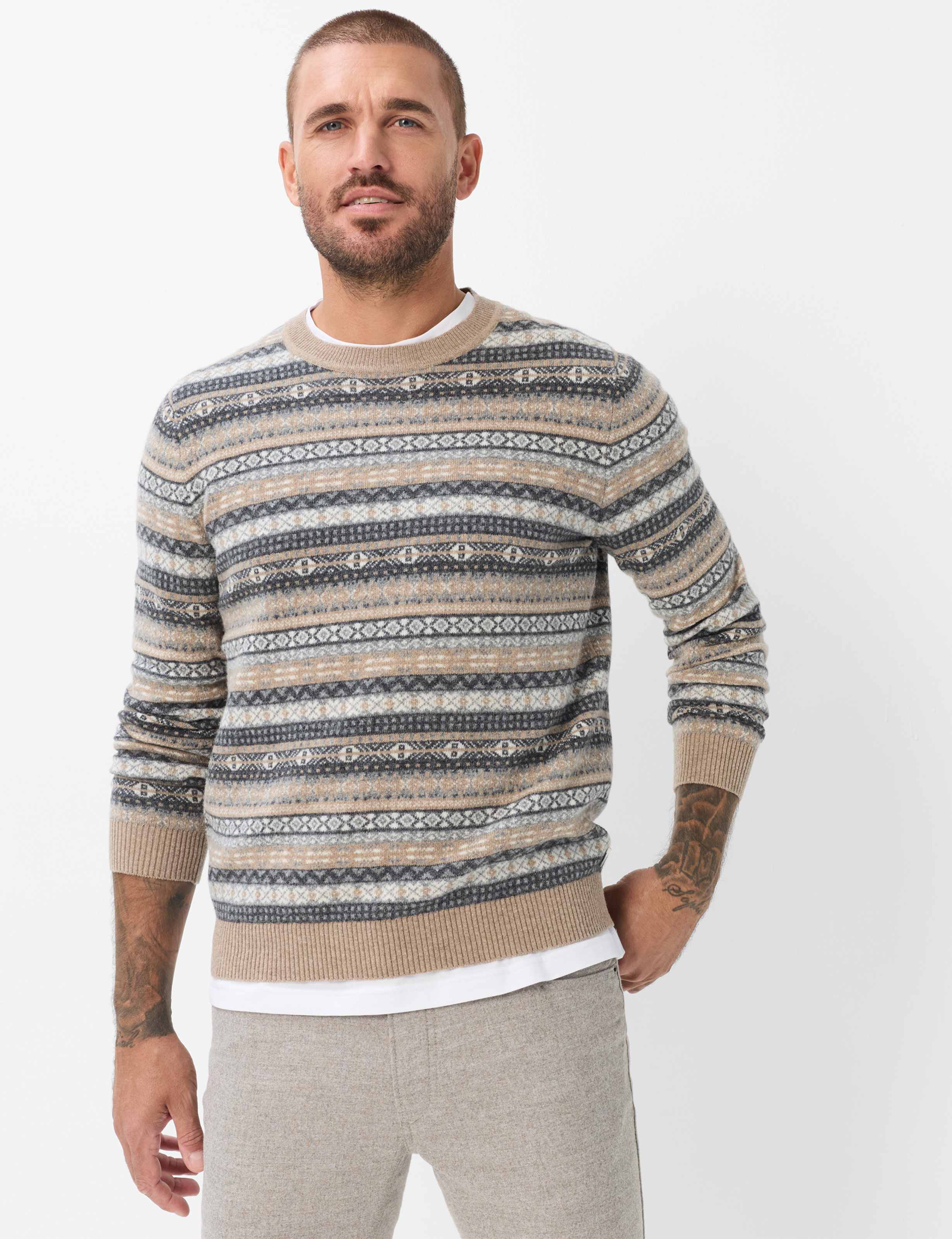Tons de beige, Homme, Style RICK, MODEL_FRONT_ISHOP