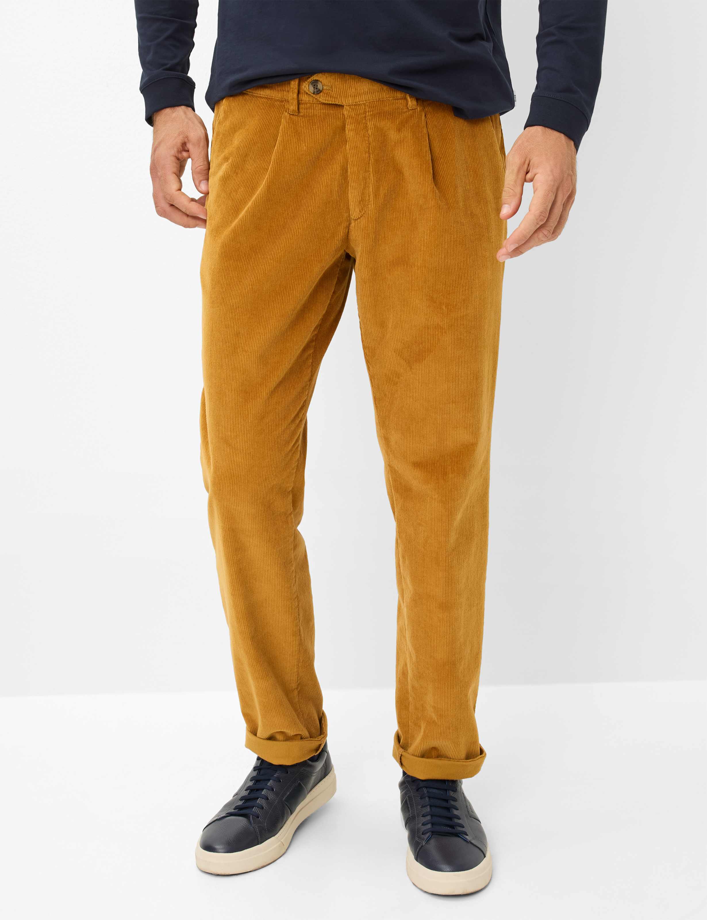 Thumbnail - Eurex by Brax Herren Bundfaltenhose Style LUIS CURRY, braun, Gr. 52