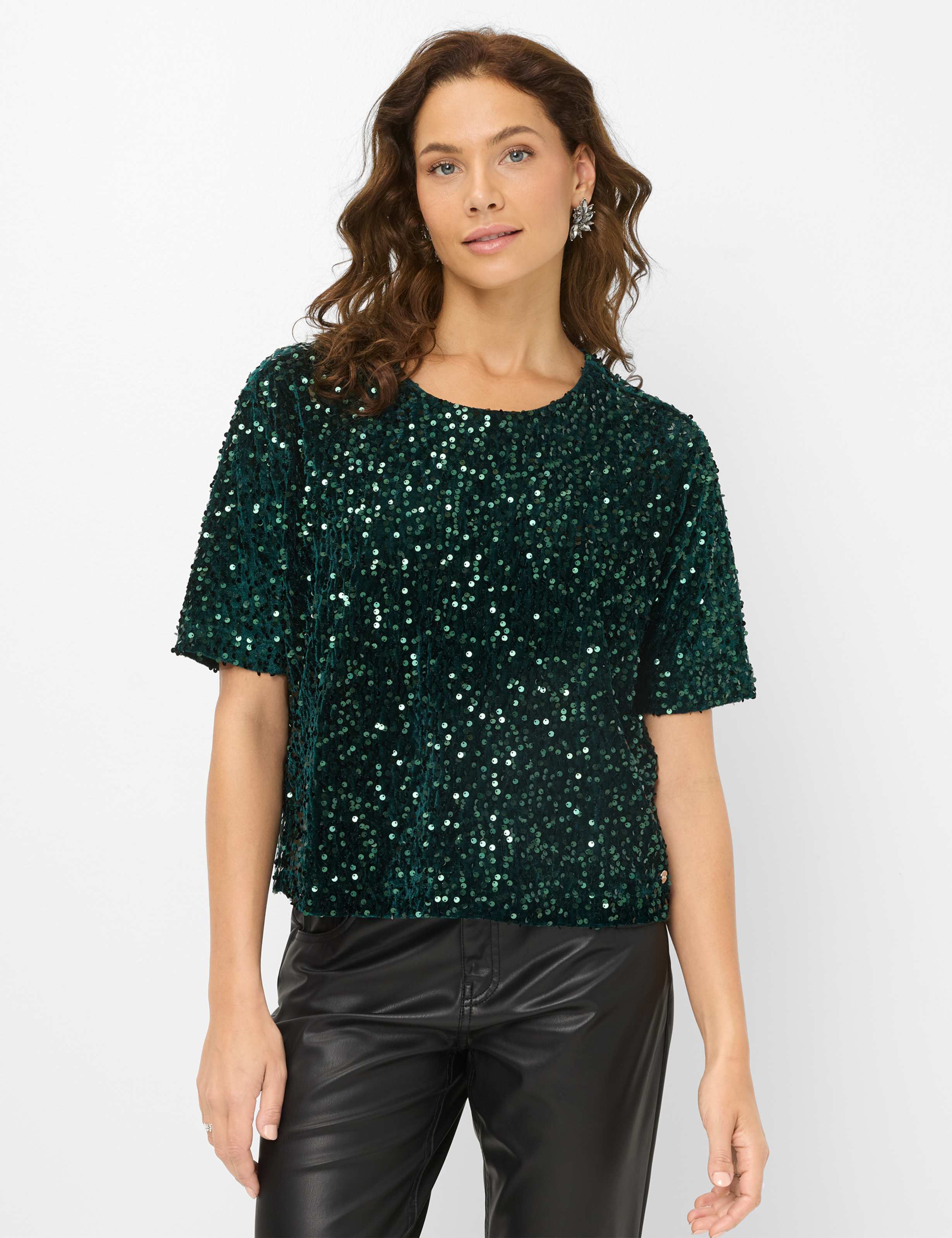 Thumbnail - Brax Damen Shirt Style CARA S midnight forest, dunkelgrün, Gr. 38