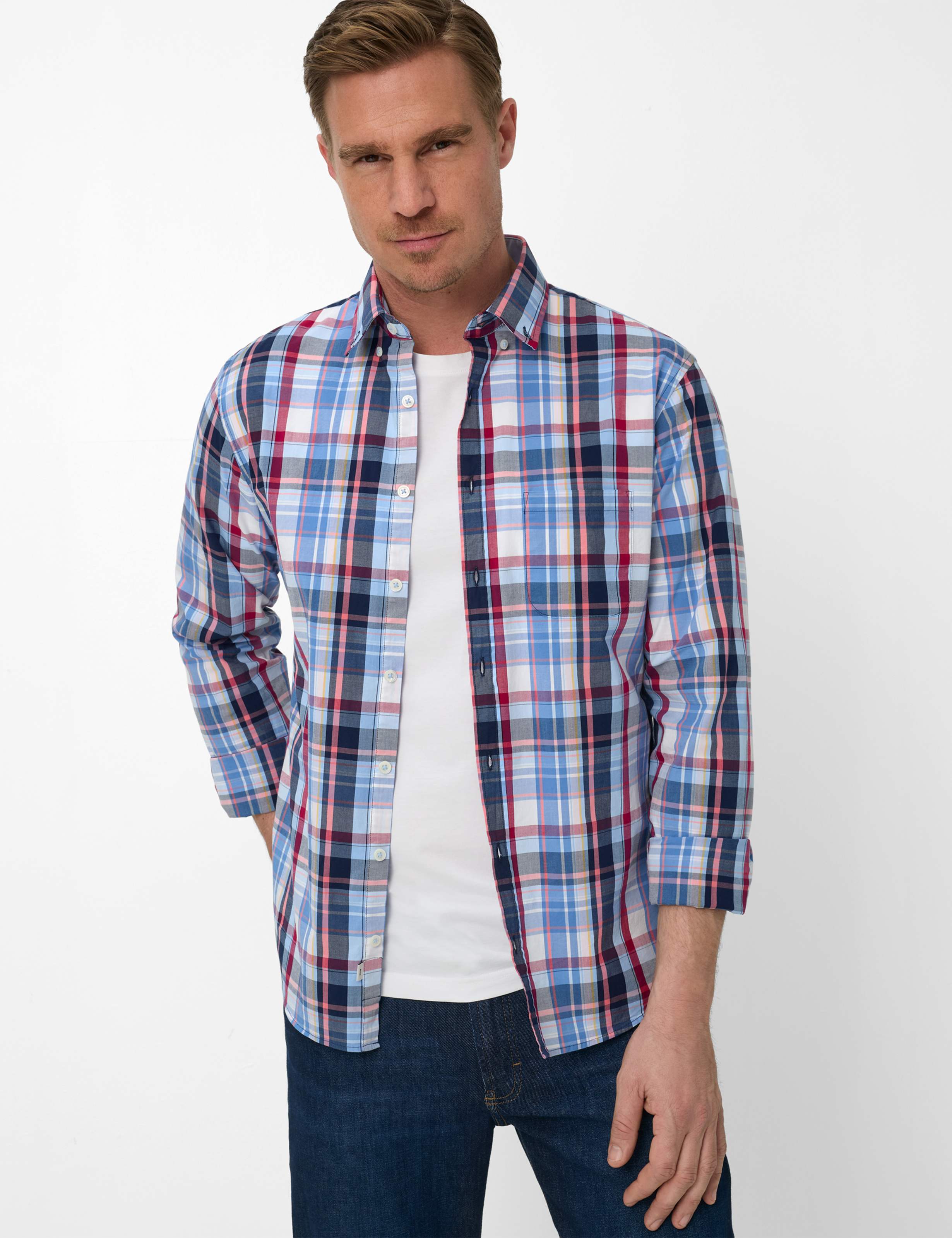 Thumbnail - Brax Herren Style DANIEL magenta, Rot, Gr. XL