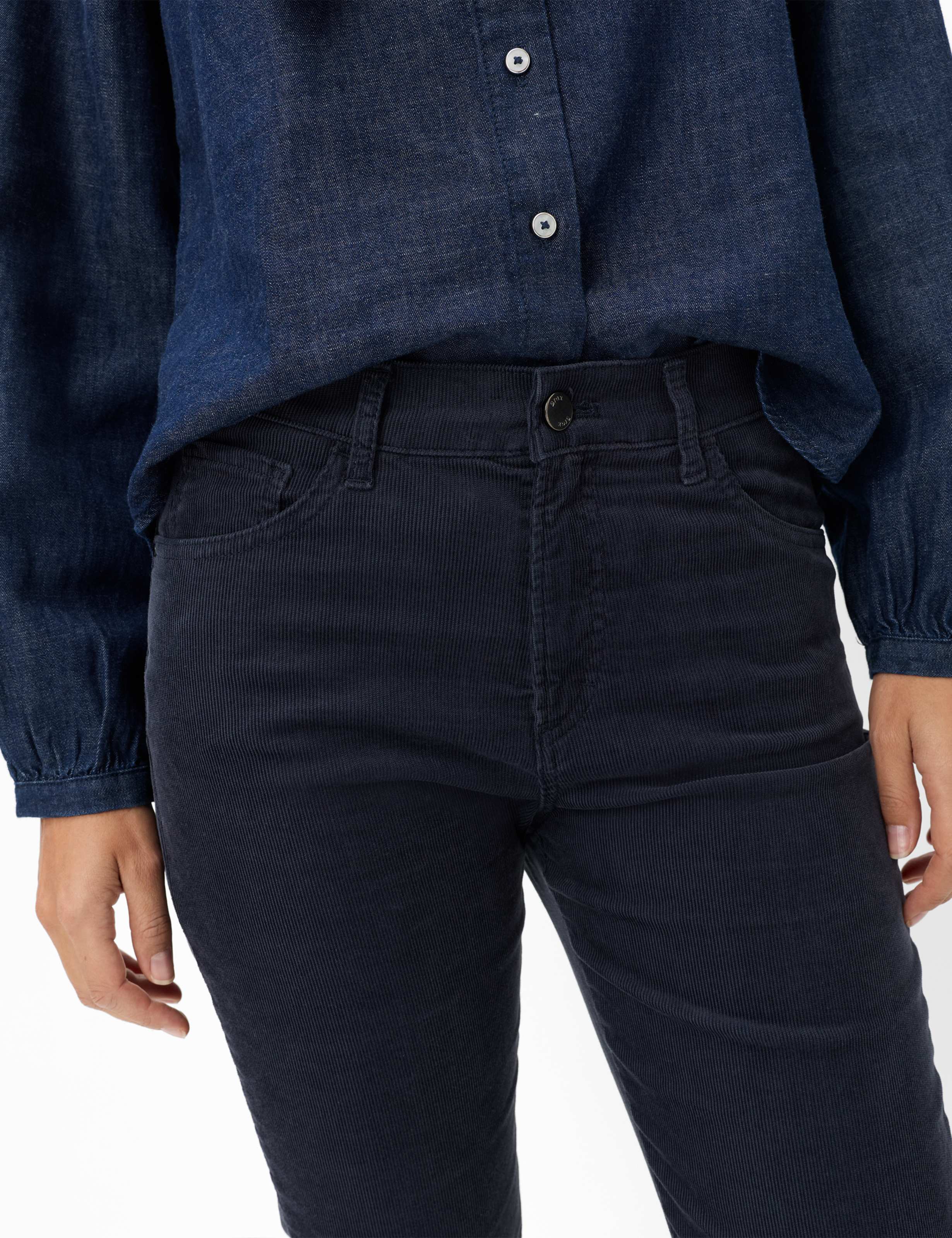 Femme Style MAY S Bleu Foncé Cigarette Fit Détail 2