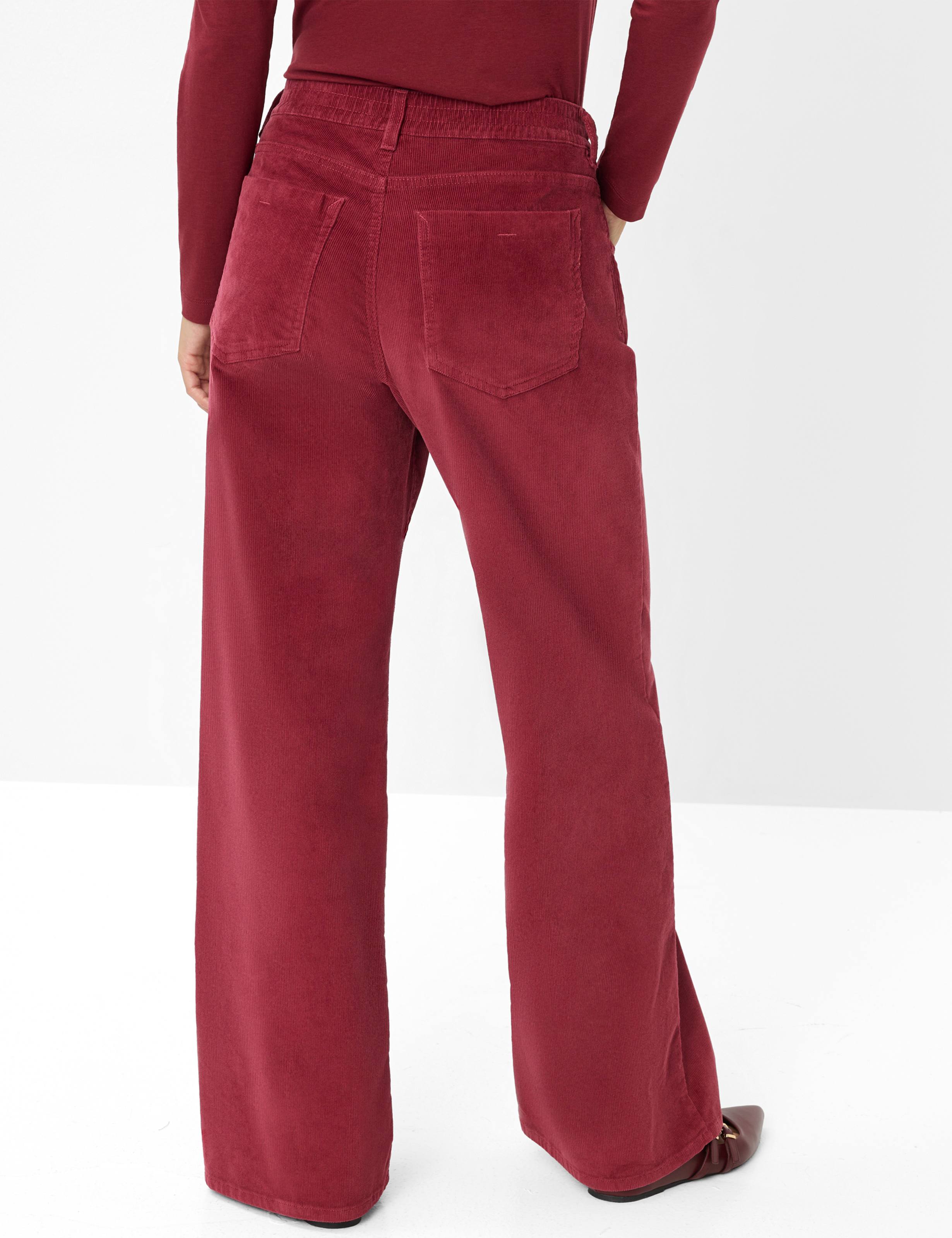 Damen Style MORGAN Dunkelrot Wide Leg Model Rueck