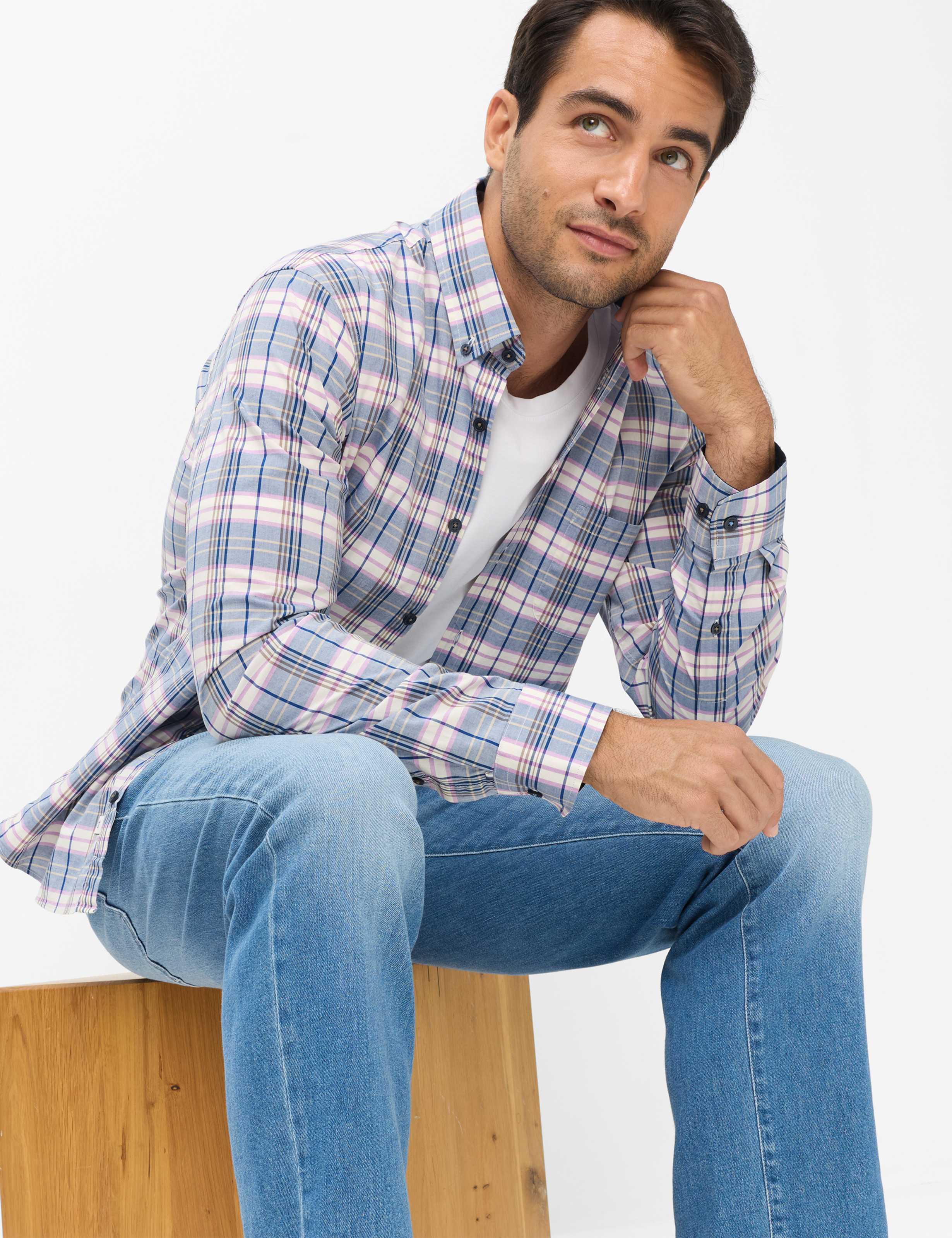 Men Style CLINT Denim Light Blue Relaxed Fit Detail 1