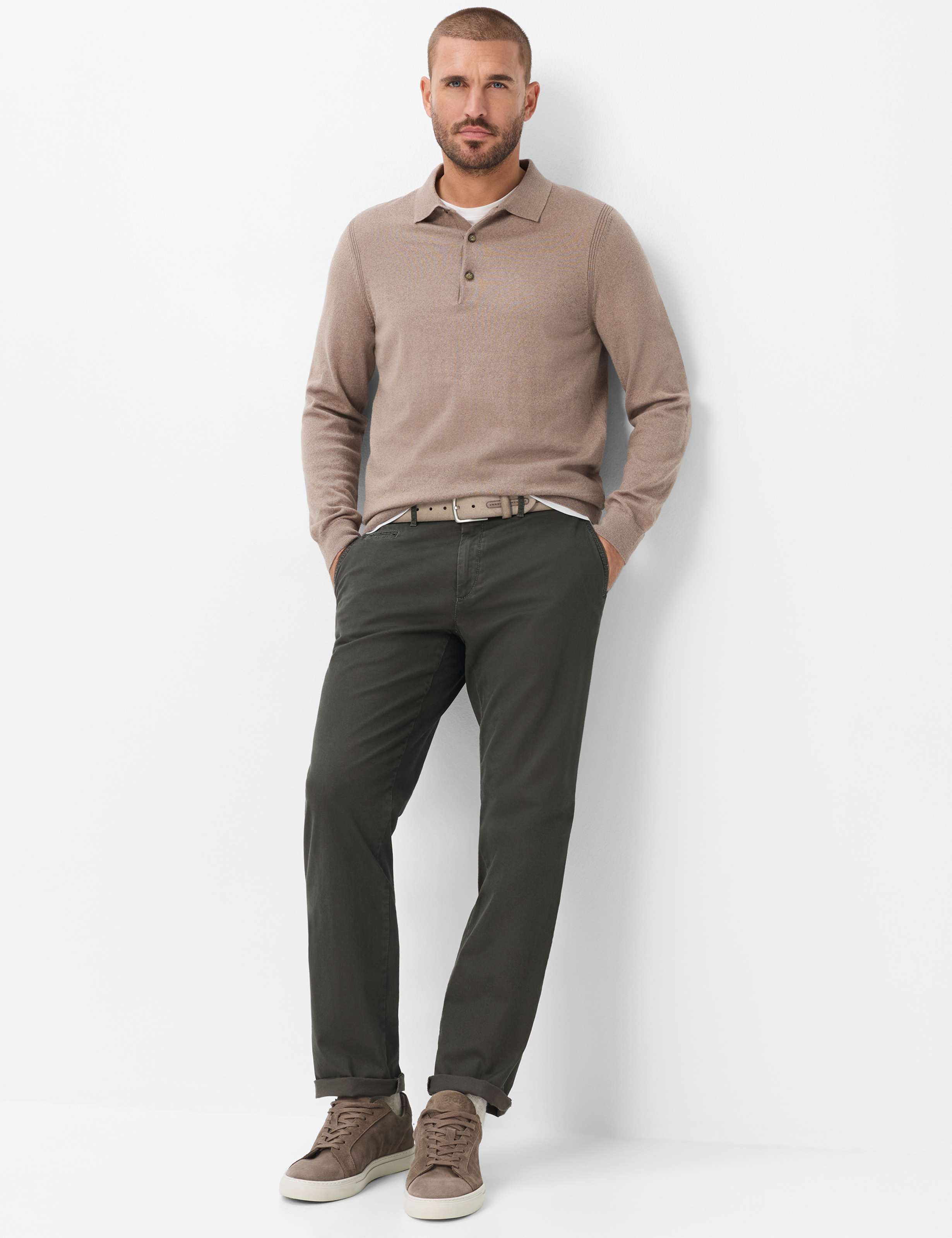 Herre Style EVEREST Grøn - Olive Regular Fit Model Outfit
