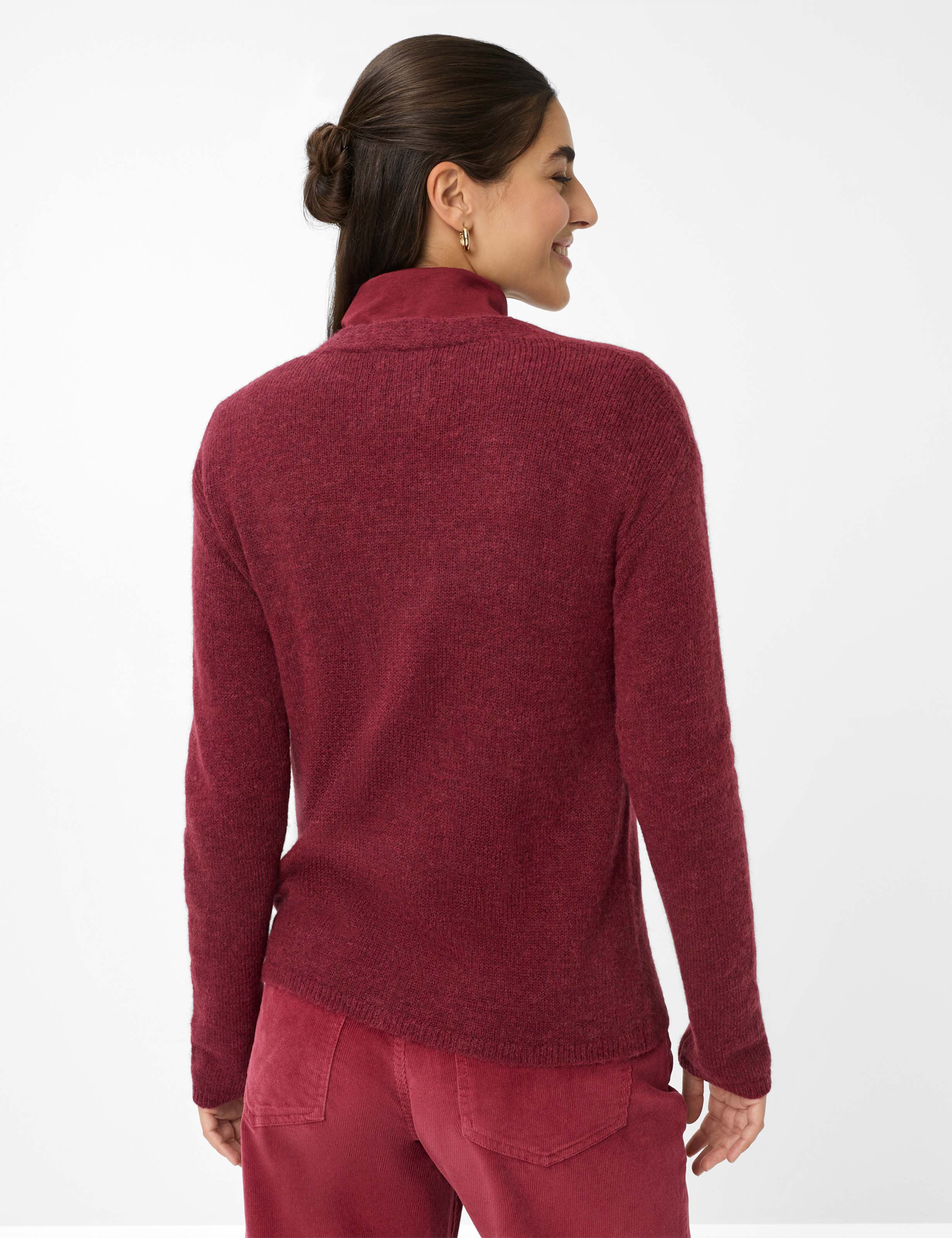 Thumbnail - Brax Damen Strickpullover Style ALICIA mulberry, dunkelrot, Gr. 38