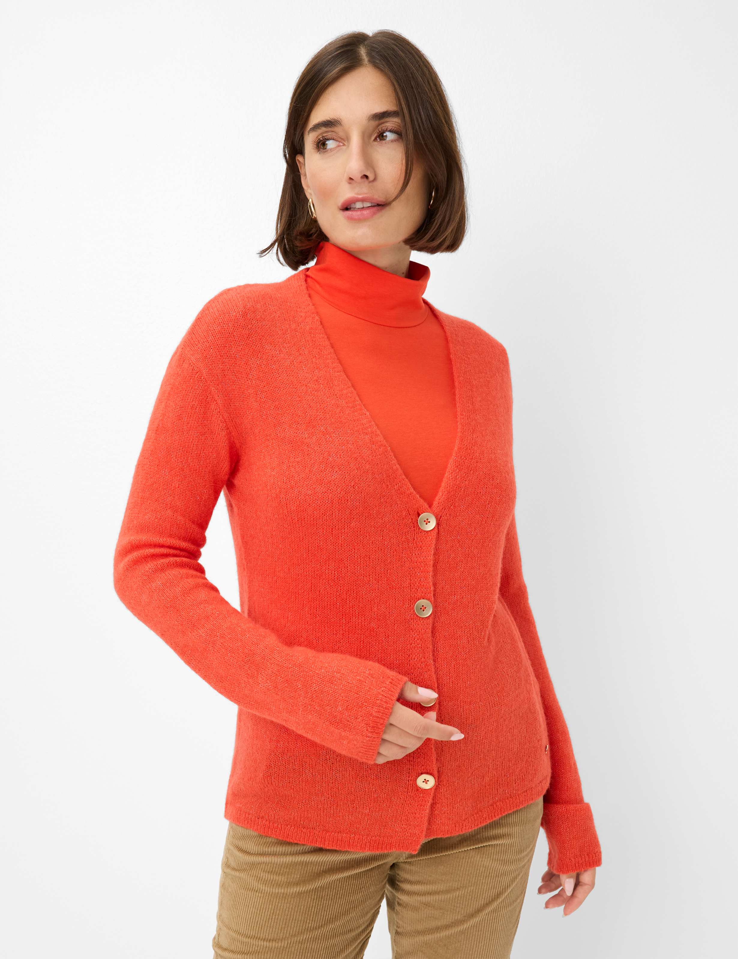 Thumbnail - Brax Damen Strickpullover Style ALICIA mandarin, Orange, Gr. 46