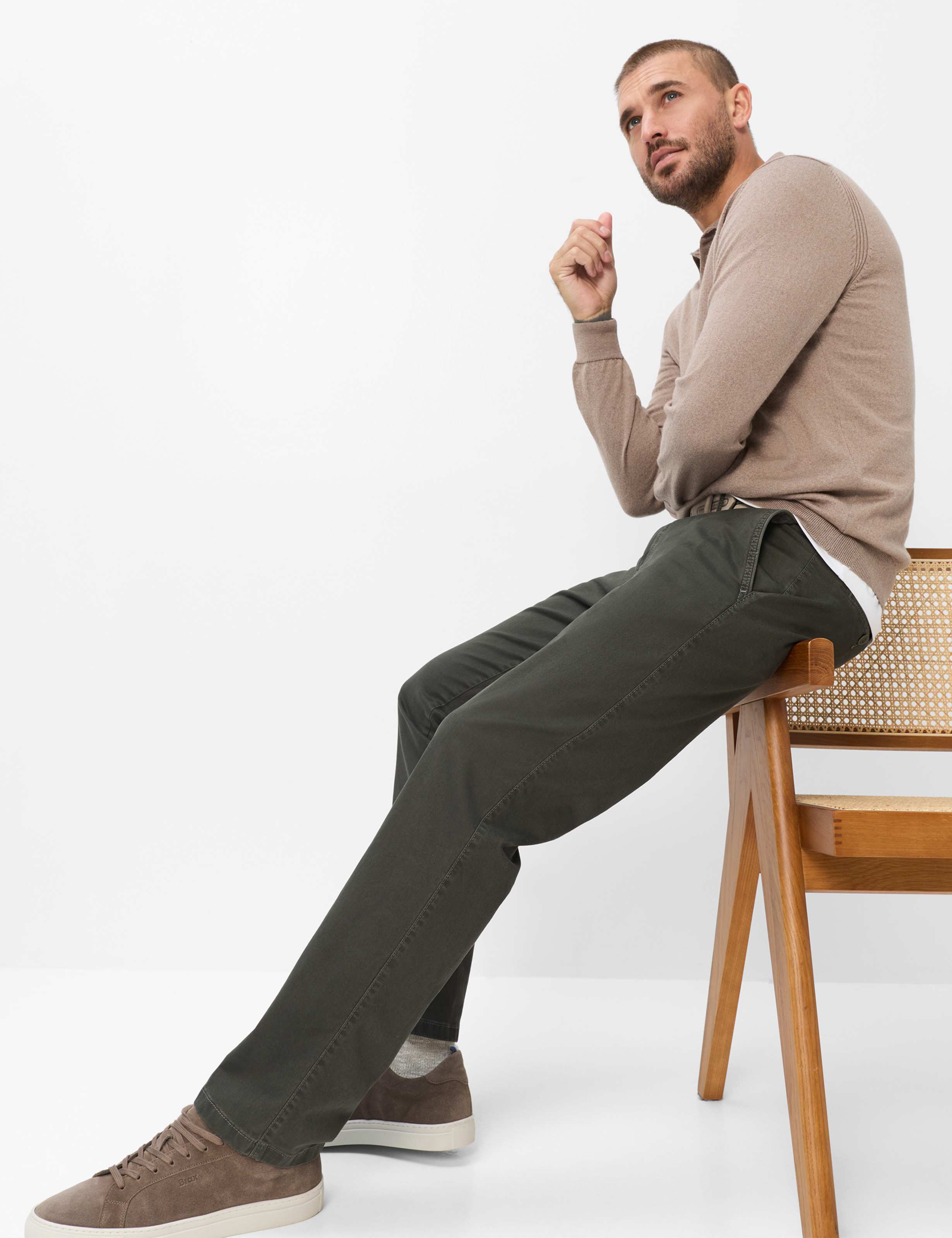 Herre Style EVEREST Grøn - Olive Regular Fit Detalje 1