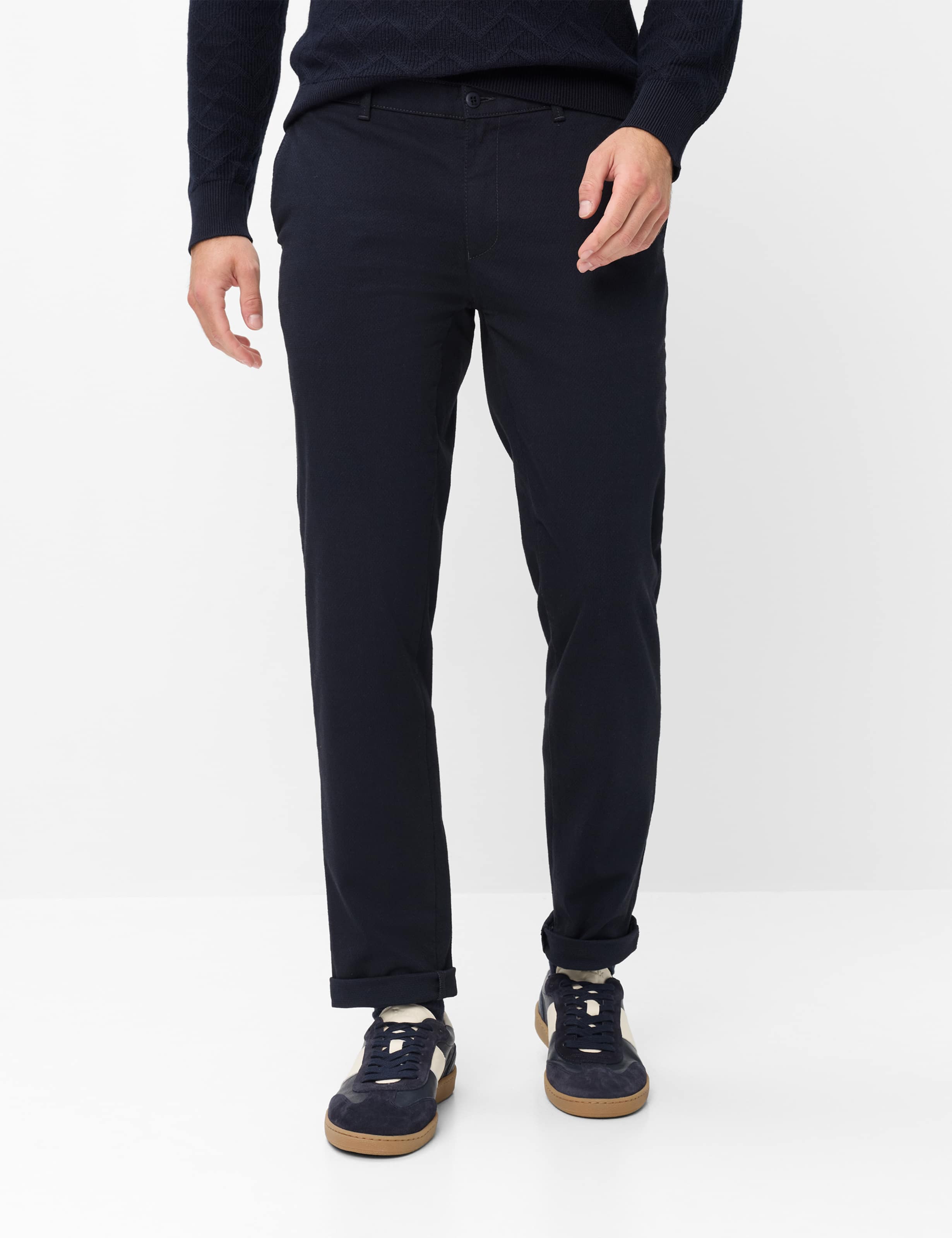 Brax Heren Chino  Style FABIO NAVY, donkerblauw, maat 36/32