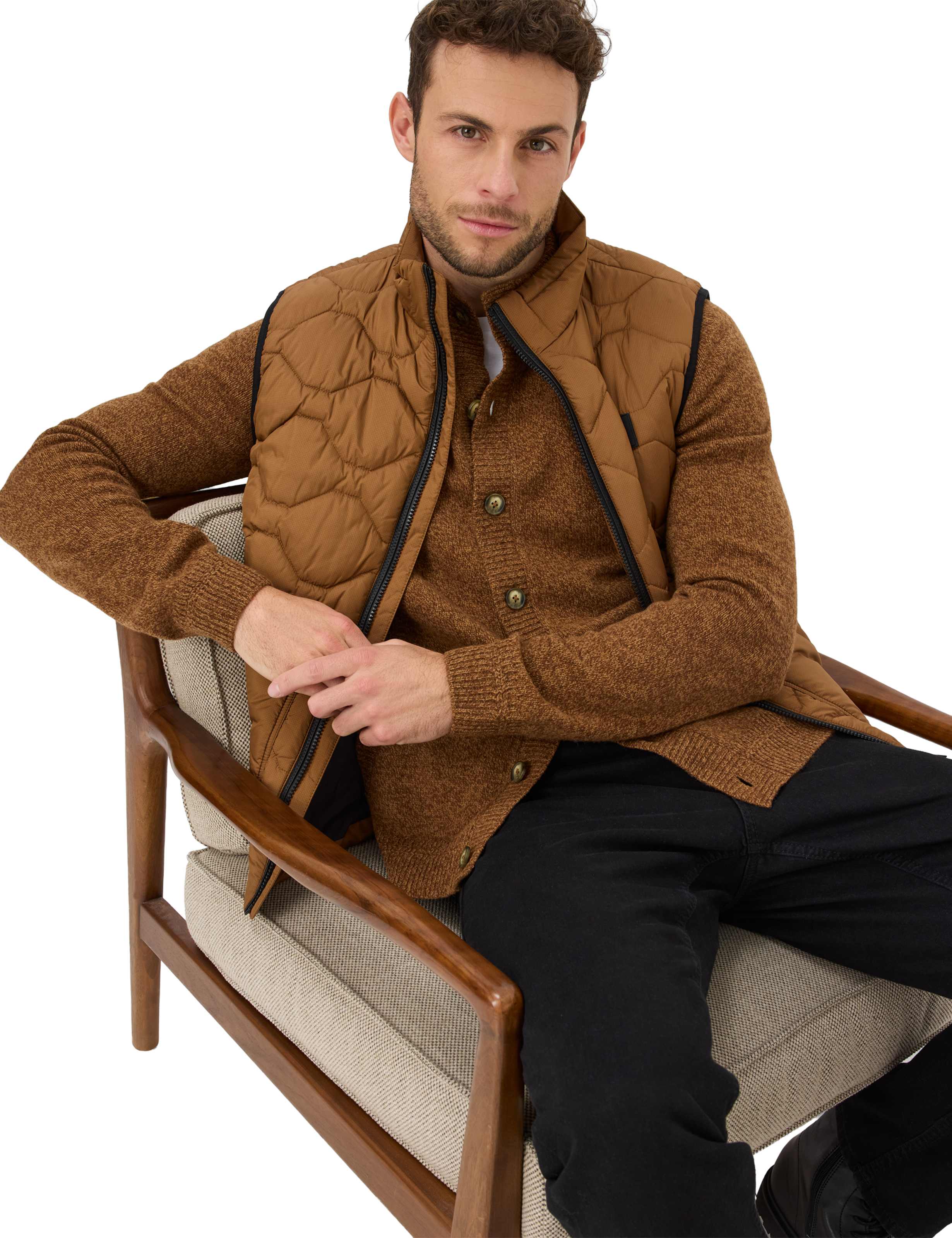 Homme Style JEFF Marron  Détail 1