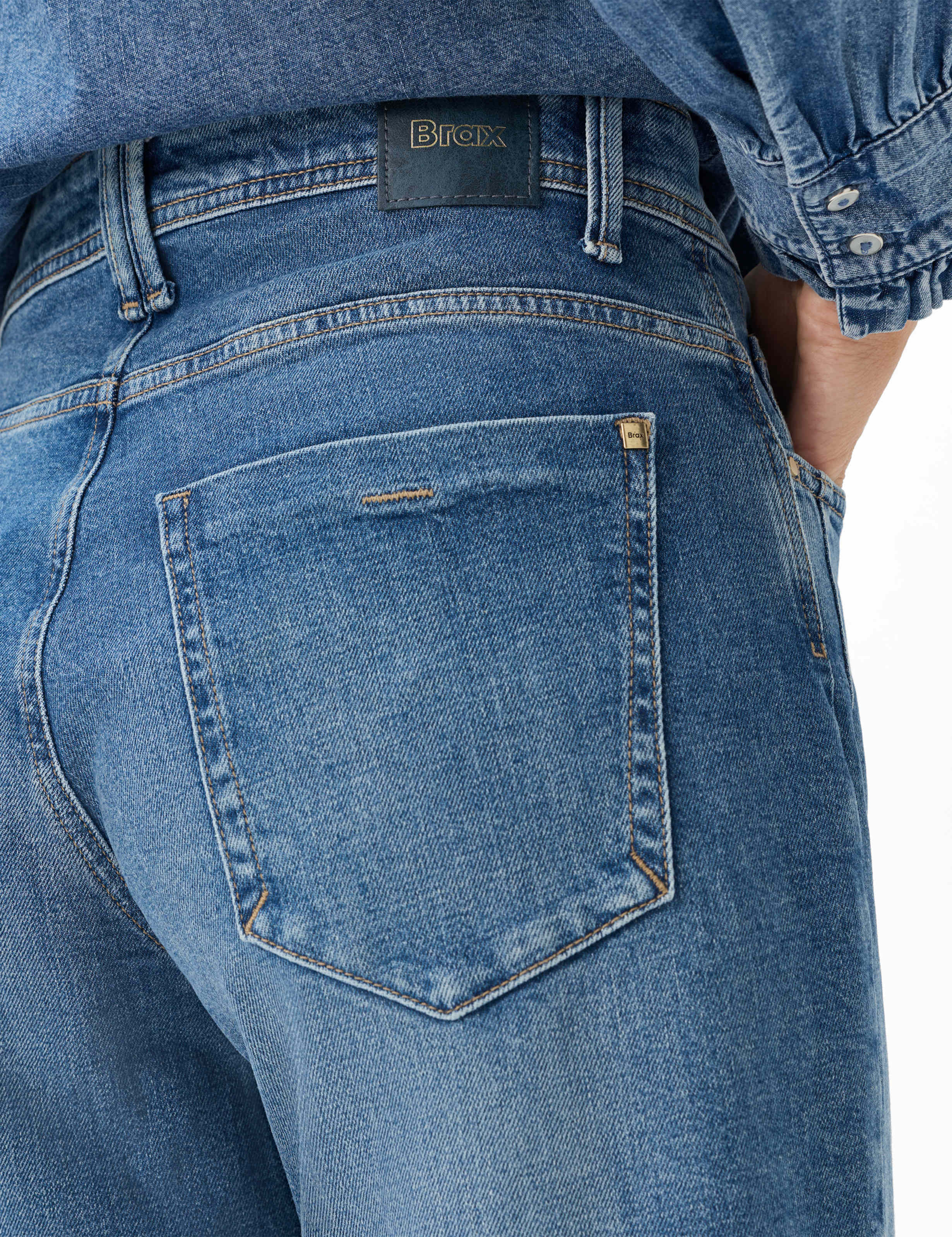 Women Style MAINE Denim Blue Wide Leg Detail 2