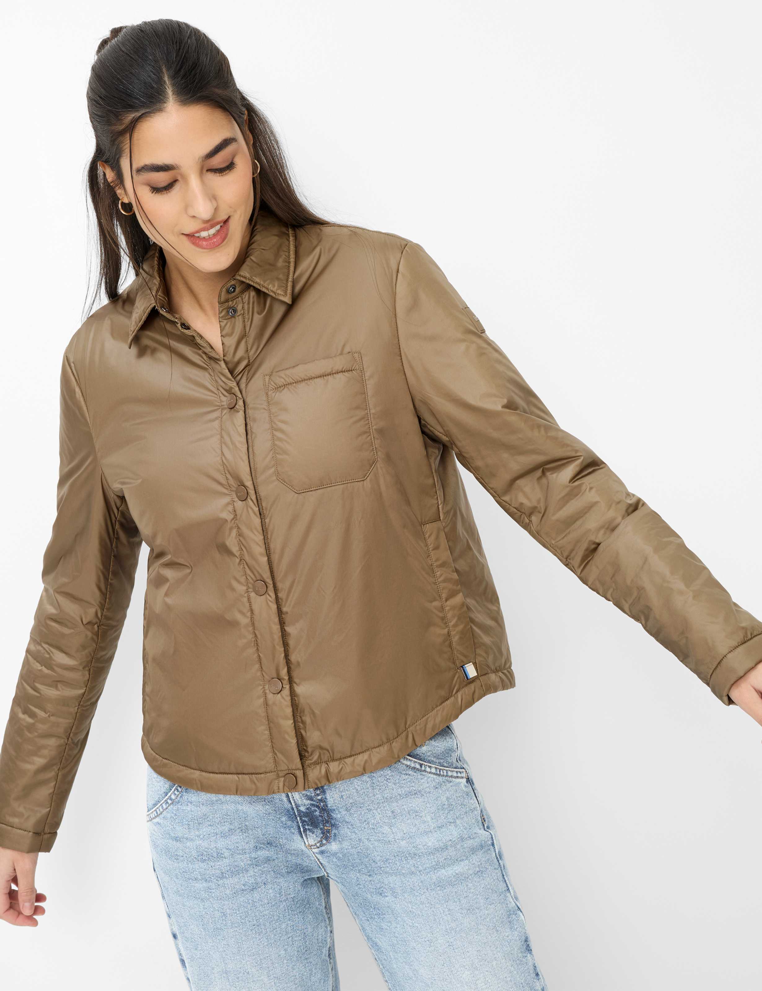 Thumbnail - Brax Damen Overshirt Style TORINO light mocha, braun, Gr. 34