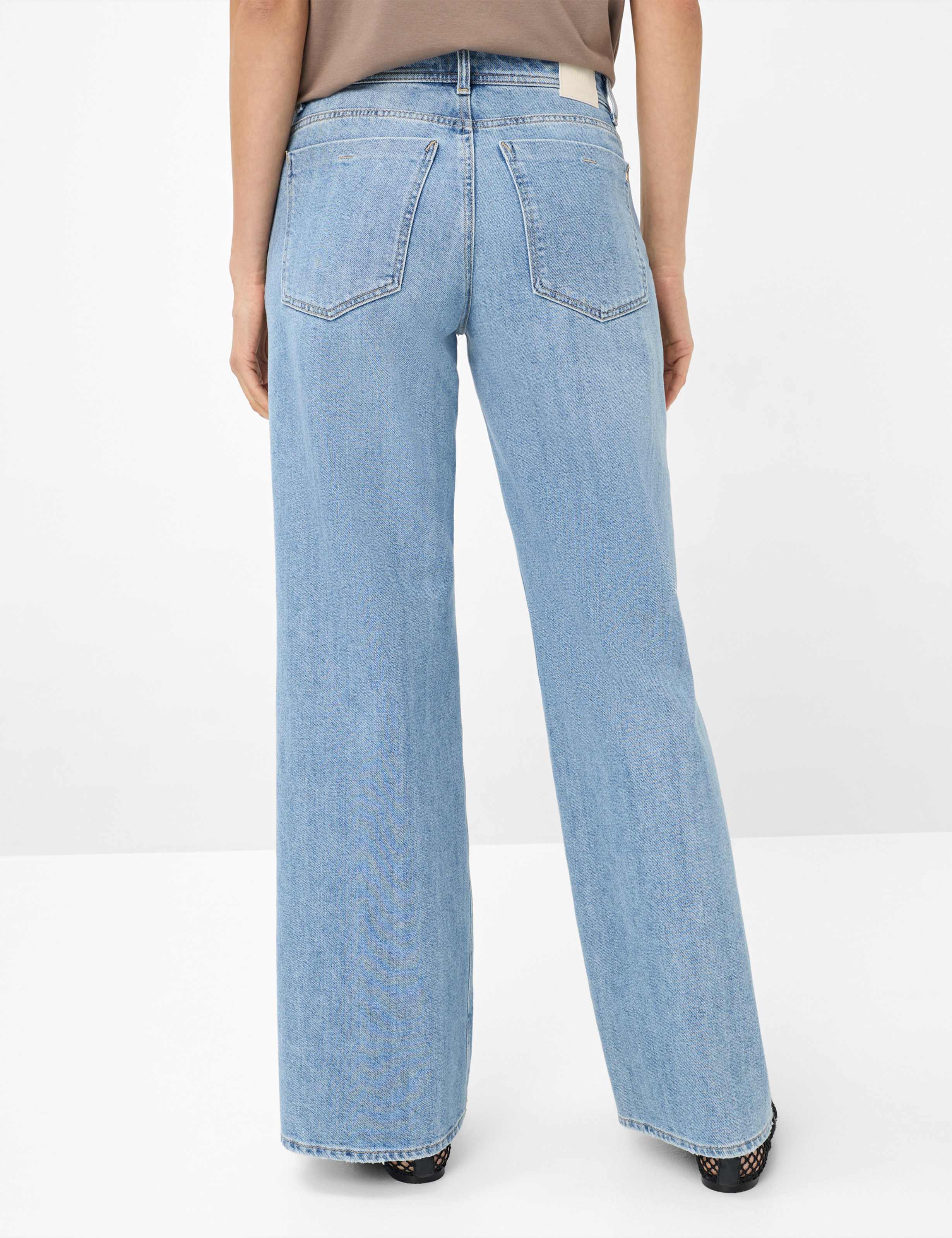 Women Style MORGAN Denim Blue Wide Leg Model back