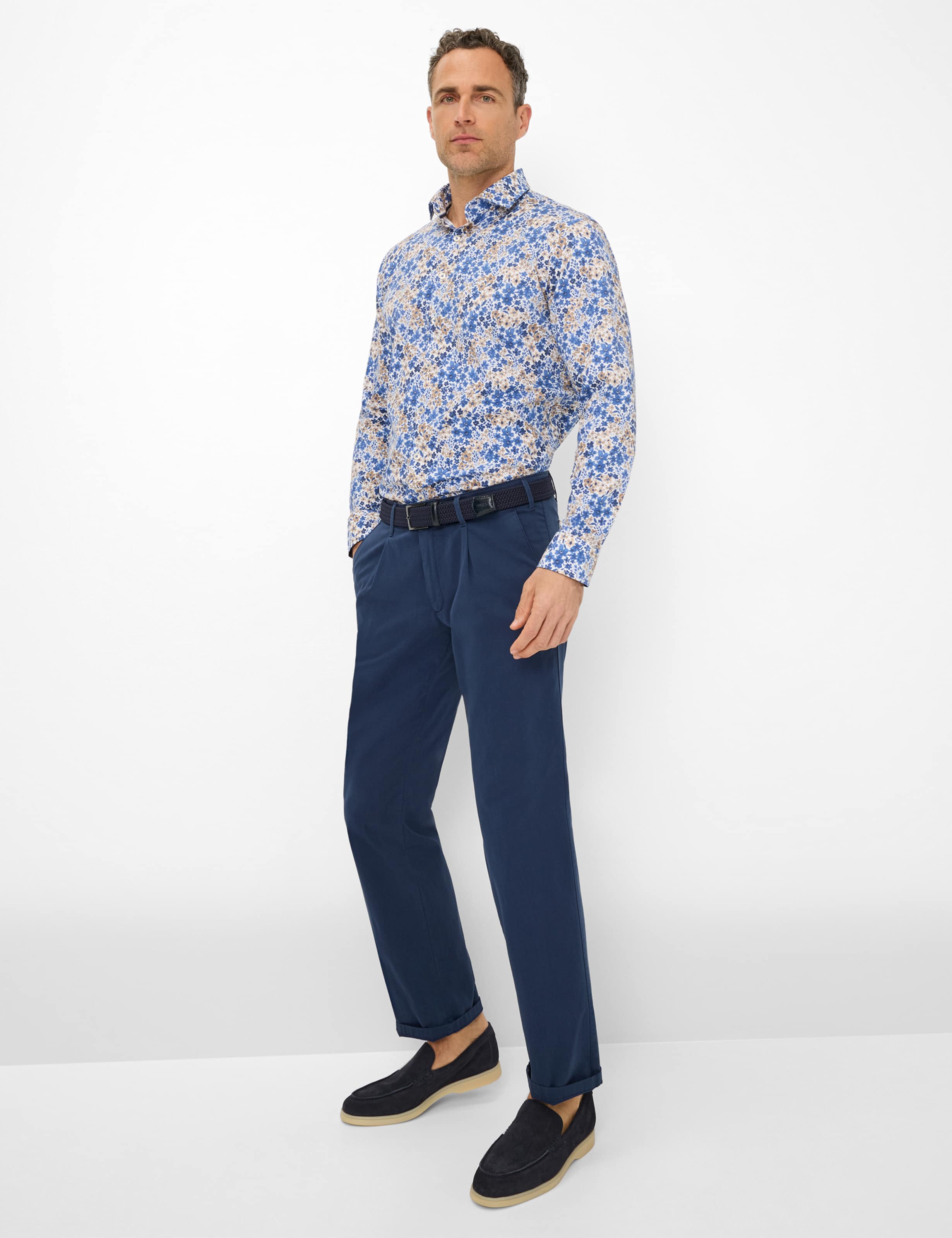 Heren Style LUIS Blauw Regular Fit Model outfit