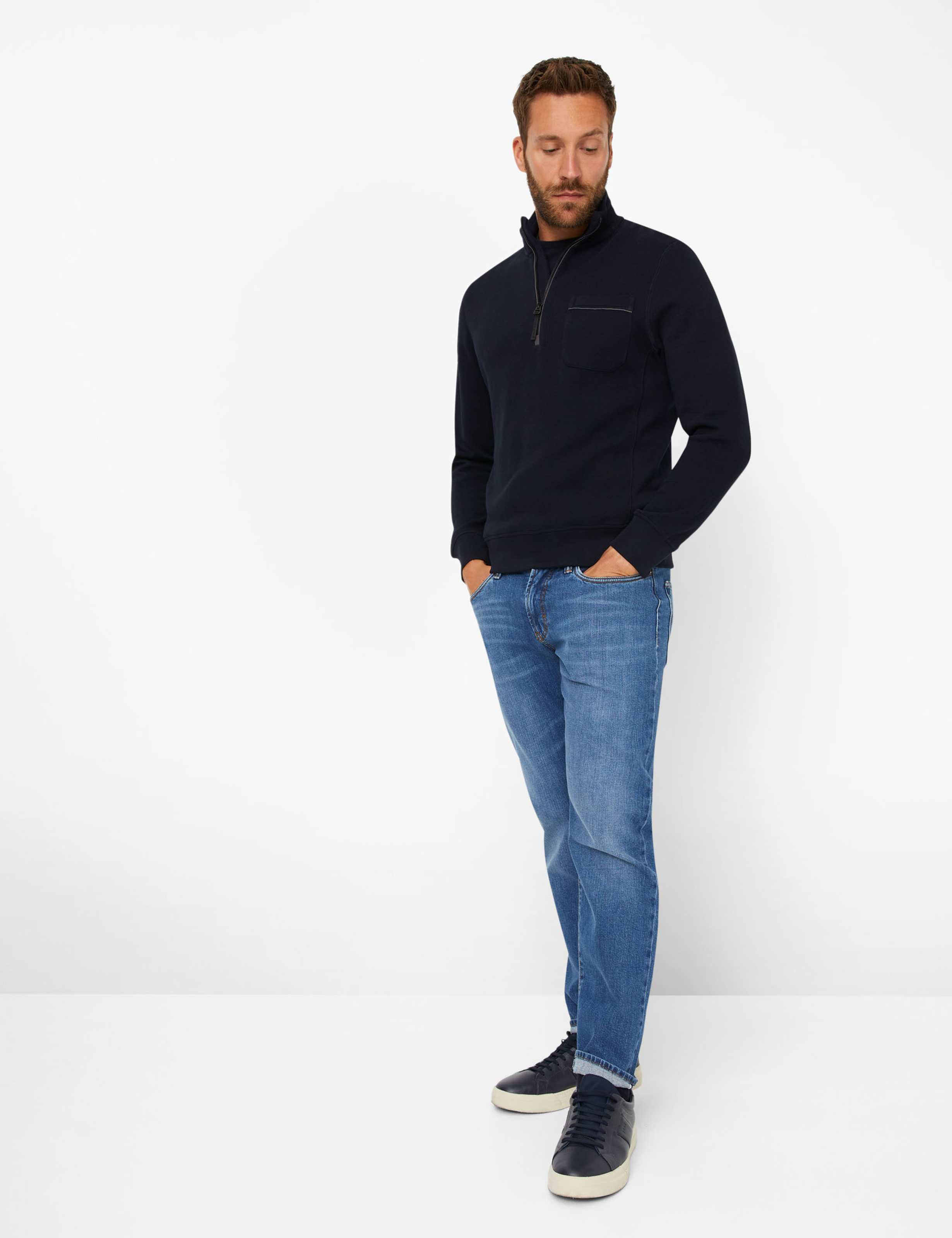 Herren Style SAVIO Dunkelblau  Model Outfit