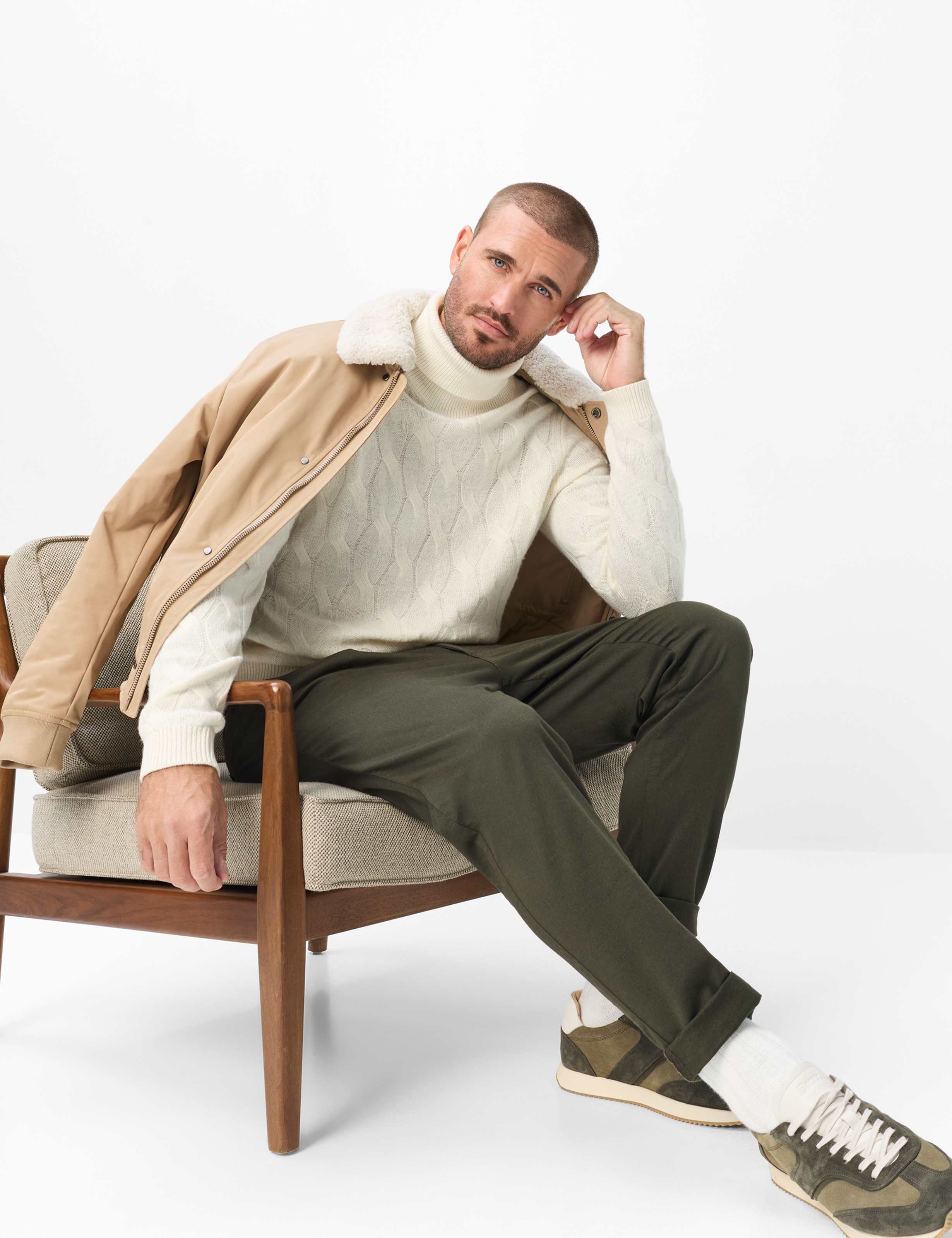 Homme Style TINO Vert Foncé Tapered Fit Détail 1