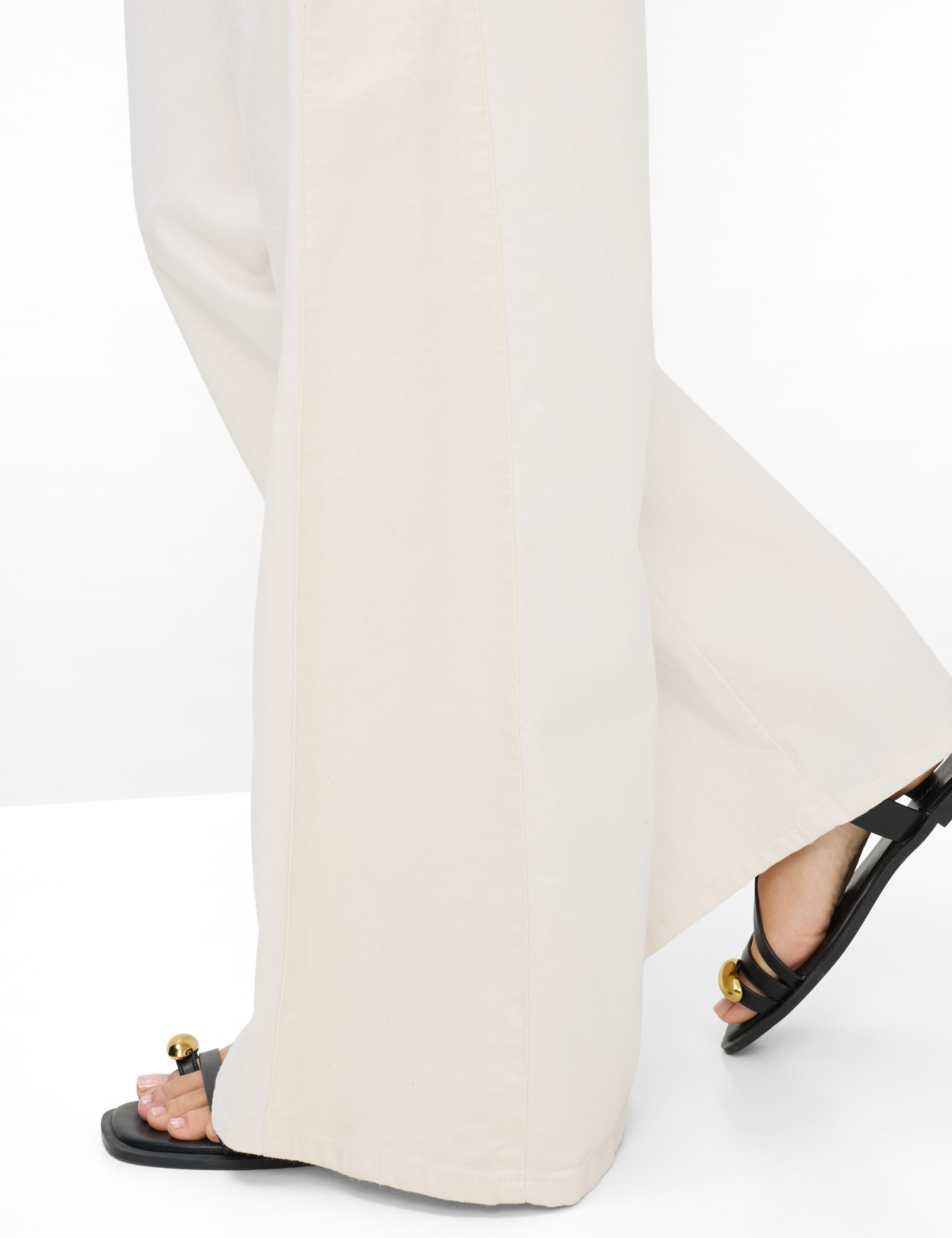 Dames Style MORGAN Denim Crème Wit Wide Leg Detail 2