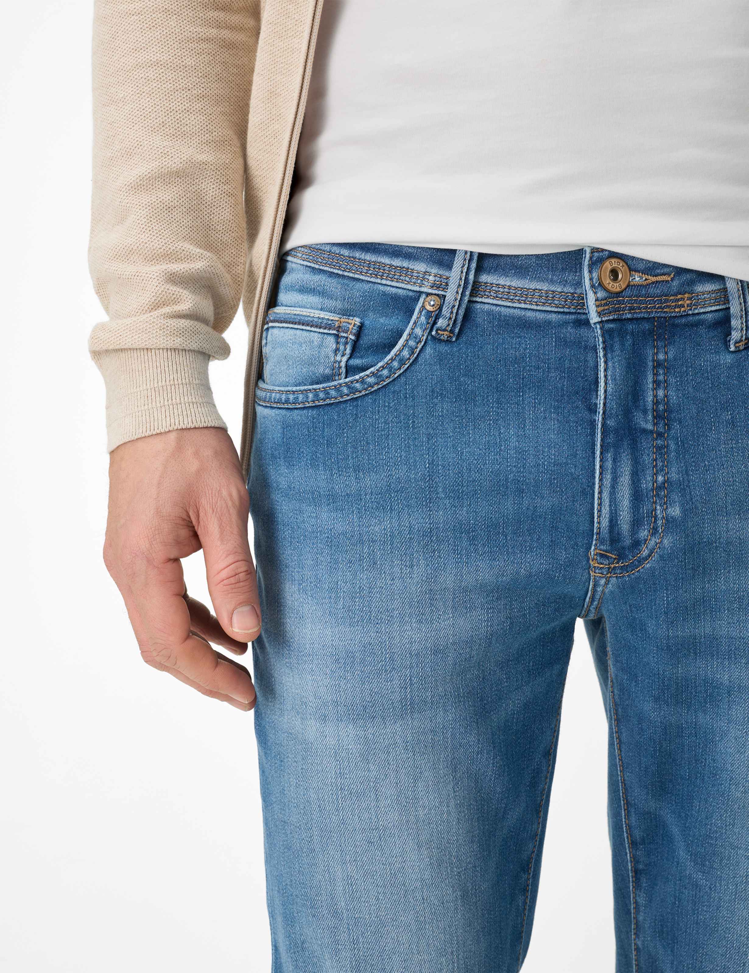 Herren Style CHRIS Denim Blau Slim Fit Detail 2