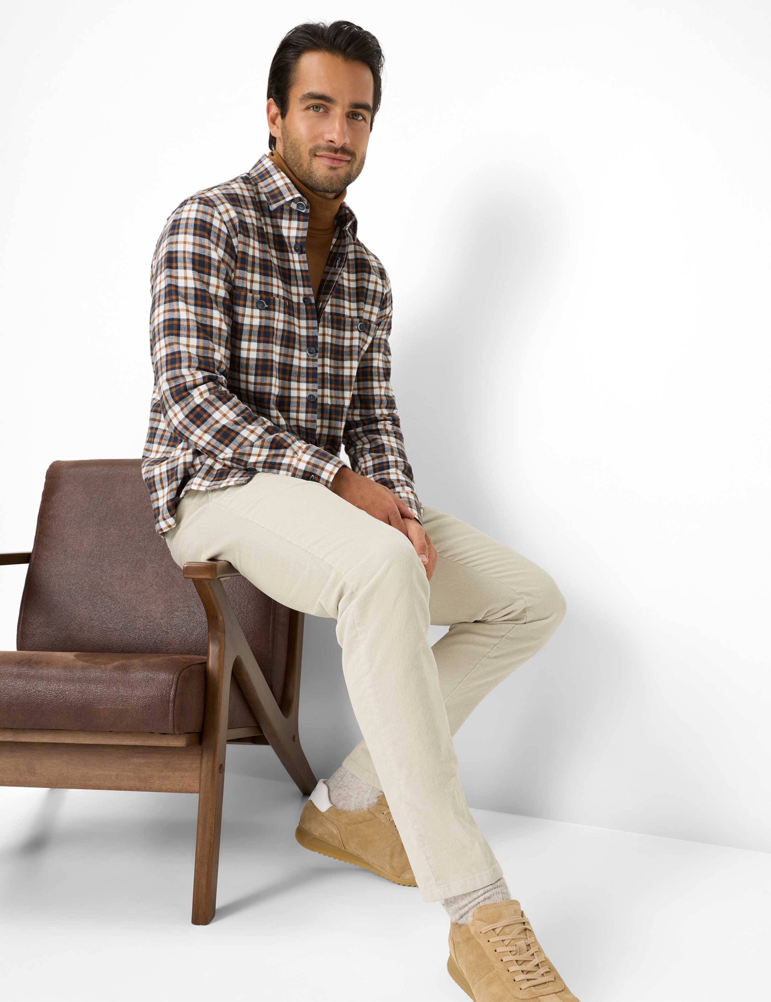 Men Style SILVIO Beige Slim Fit Detail 1