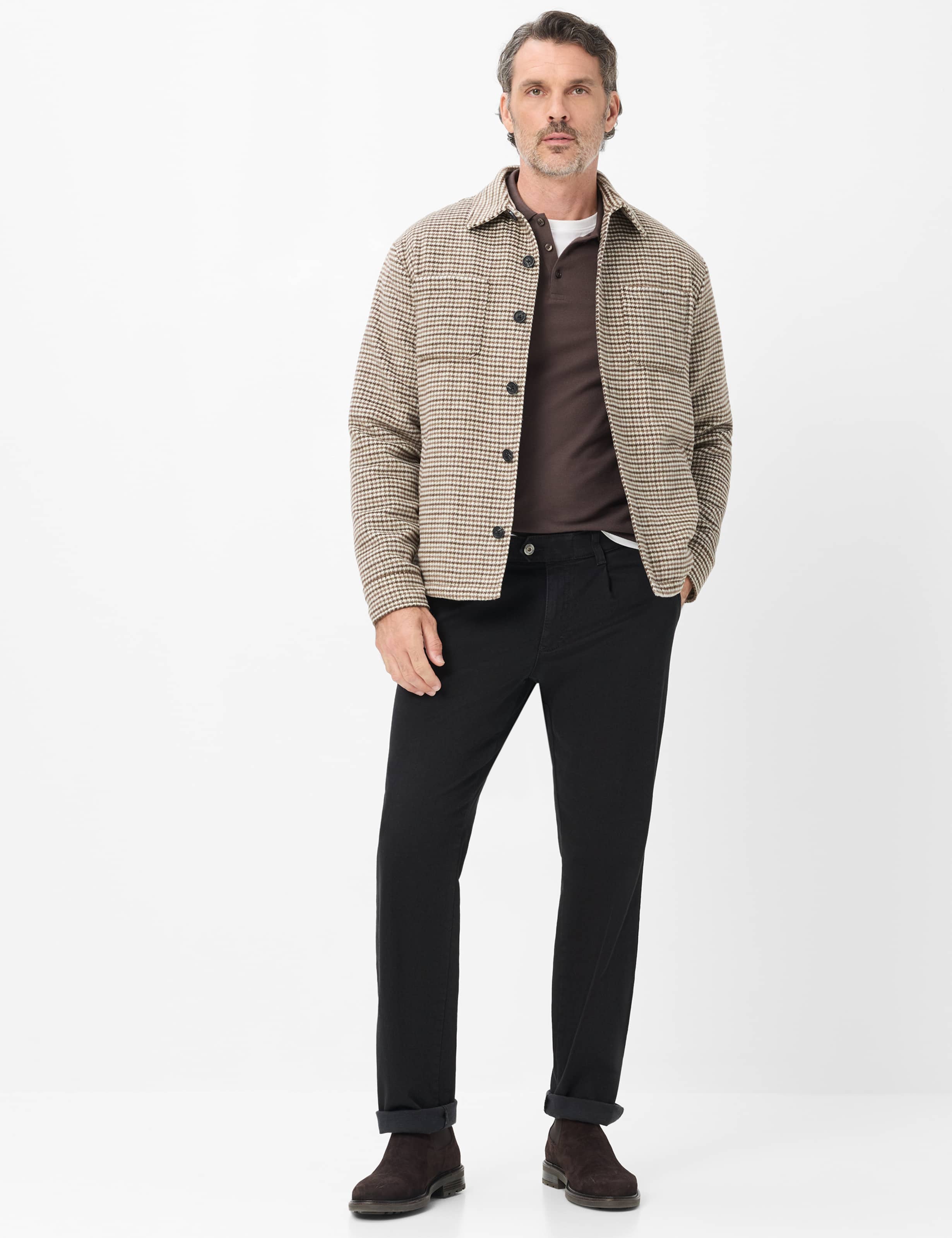 Herren Style FRED Denim Schwarz Regular Fit Model Outfit