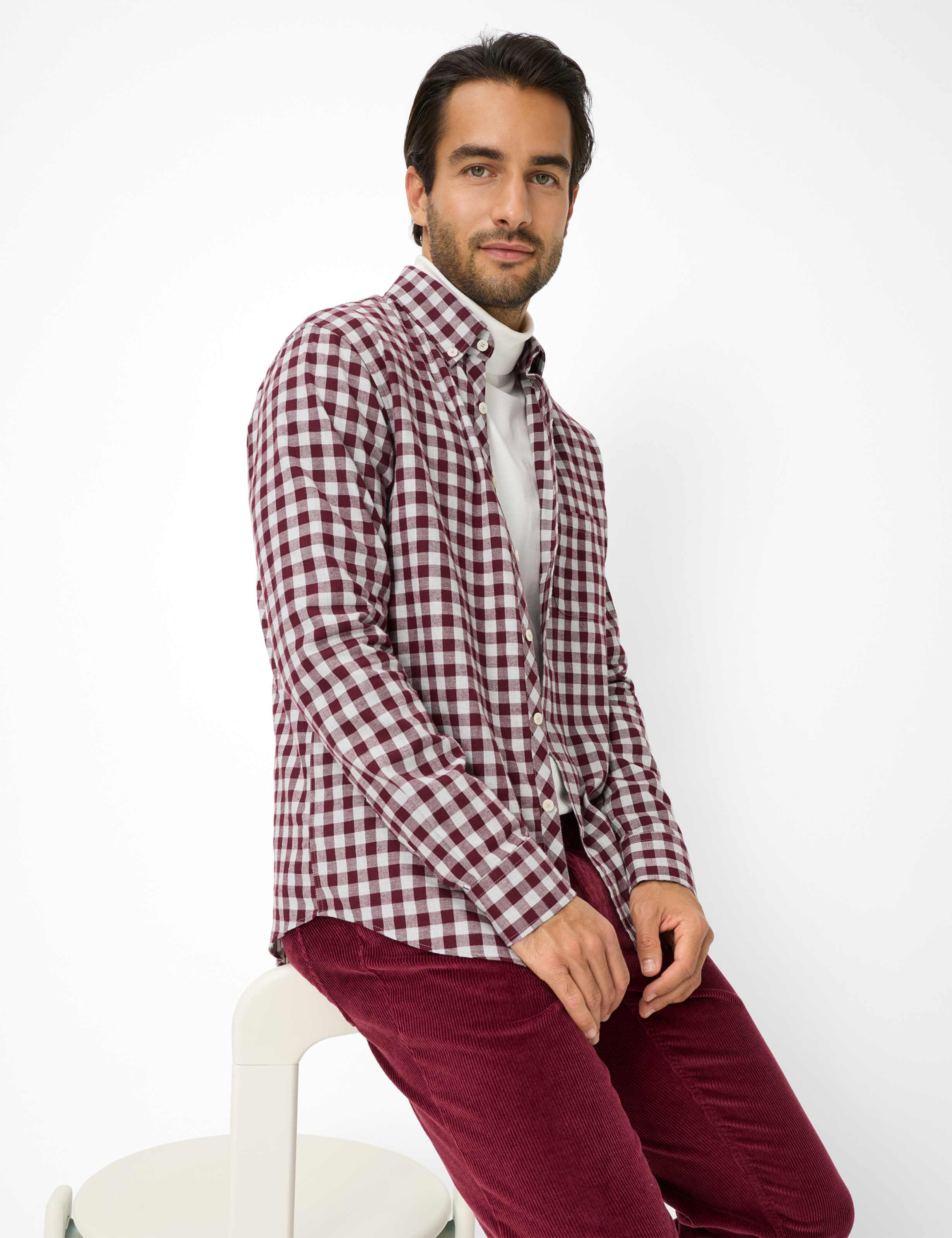 Herren Style DANIEL Dunkelrot  Detail 1