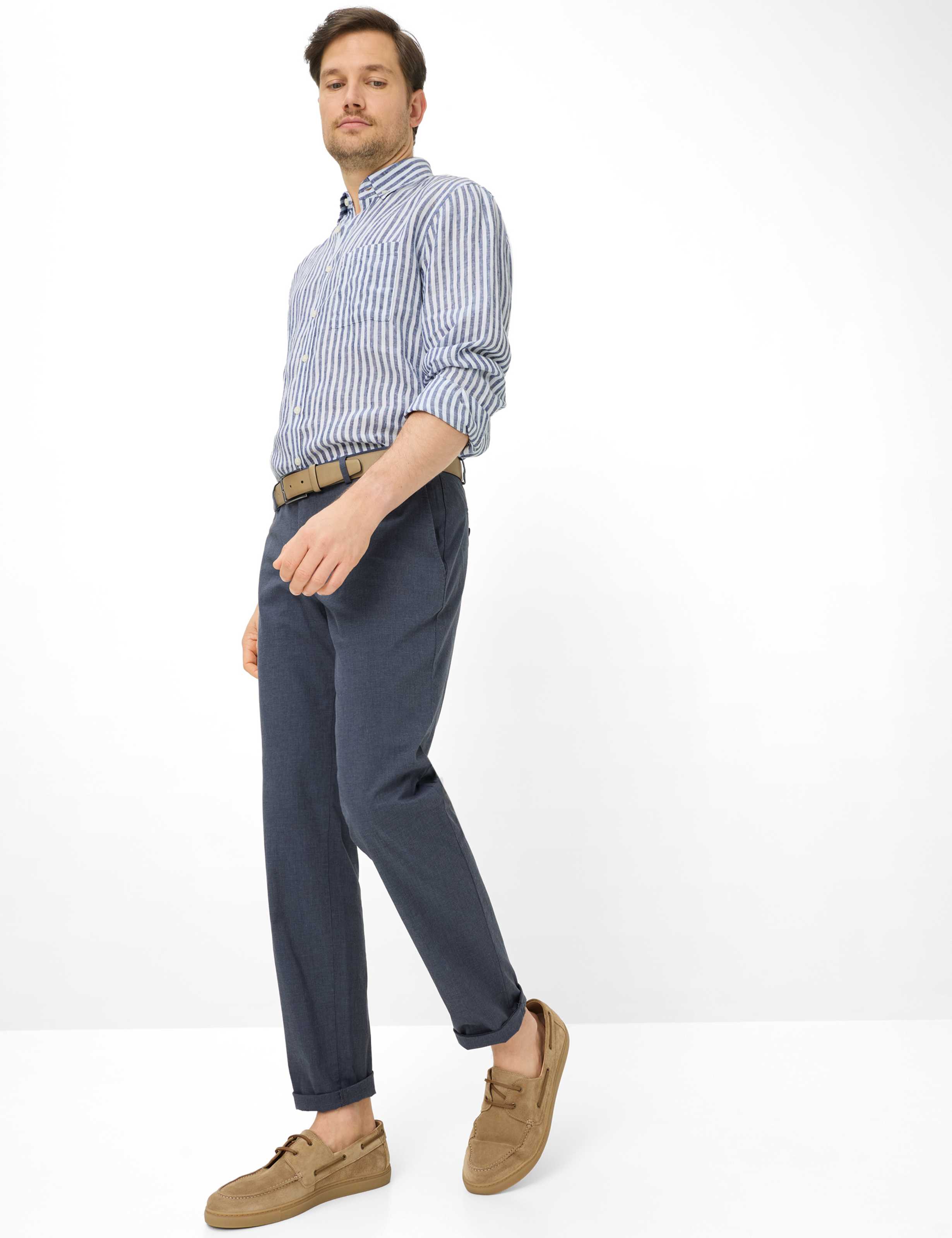 Herre Style SILVIO Mørkeblå Slim Fit Model Outfit