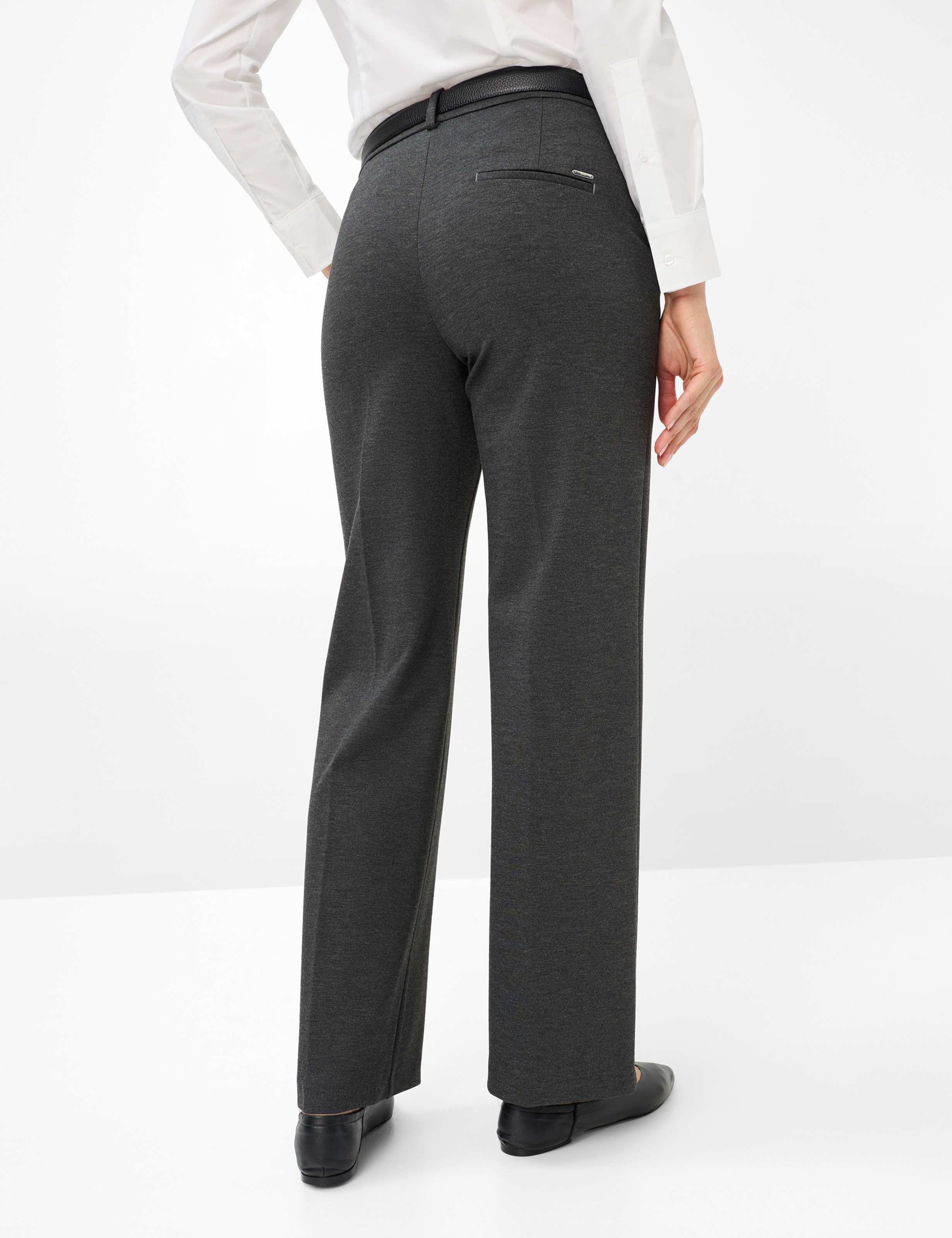 Damen Style MAINE Dunkelgrau Wide Leg Model Rueck
