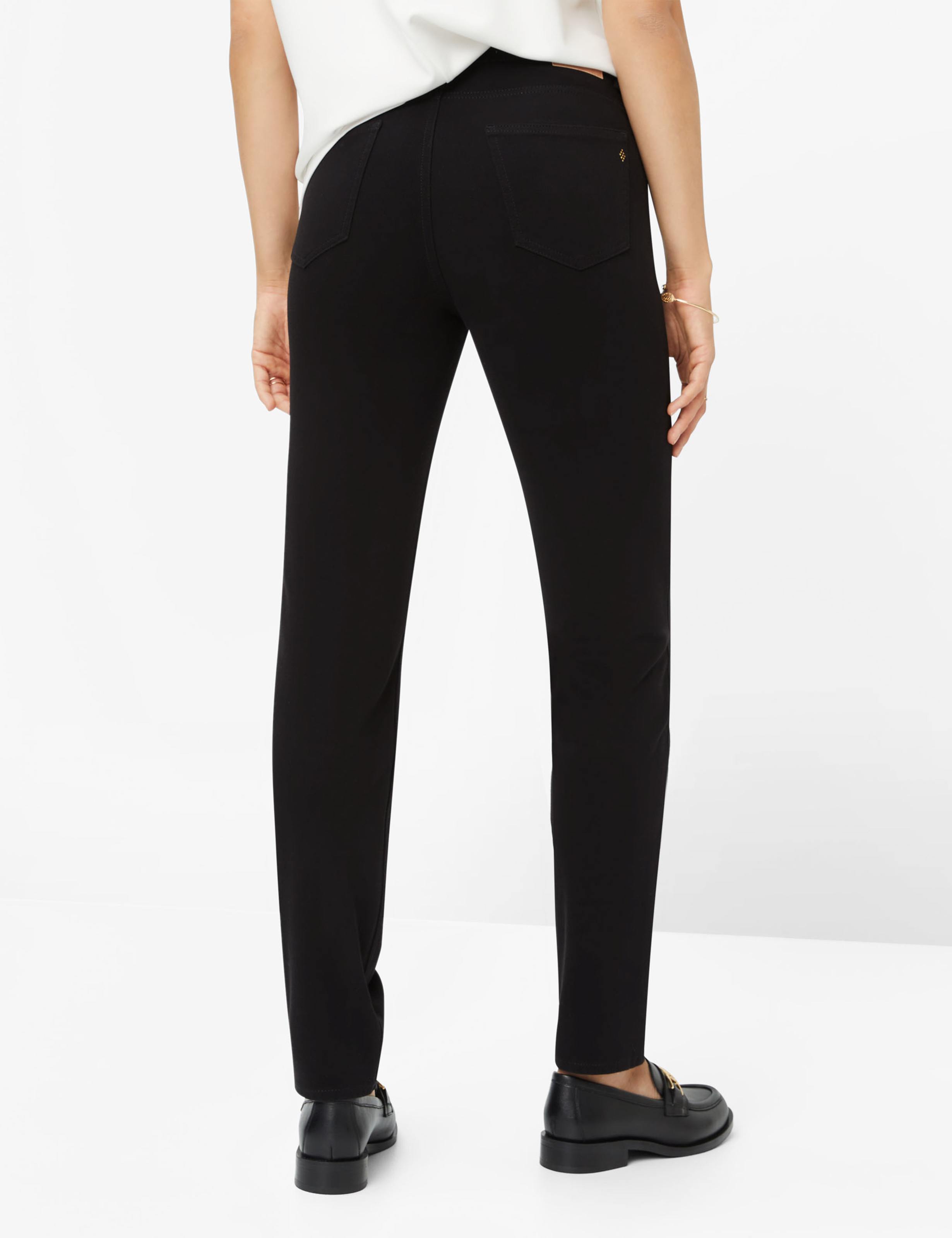 Damen Style SHAKIRA Denim Perma Schwarz Slim Fit Model Rueck