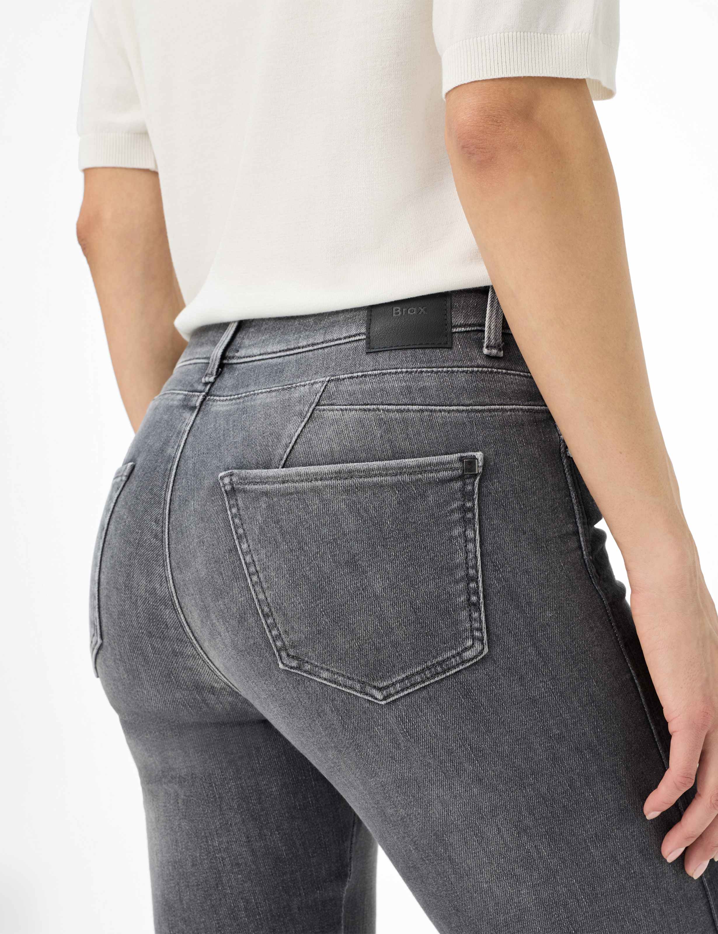 Damen Style ANA Hellgrau Skinny Fit Detail 2