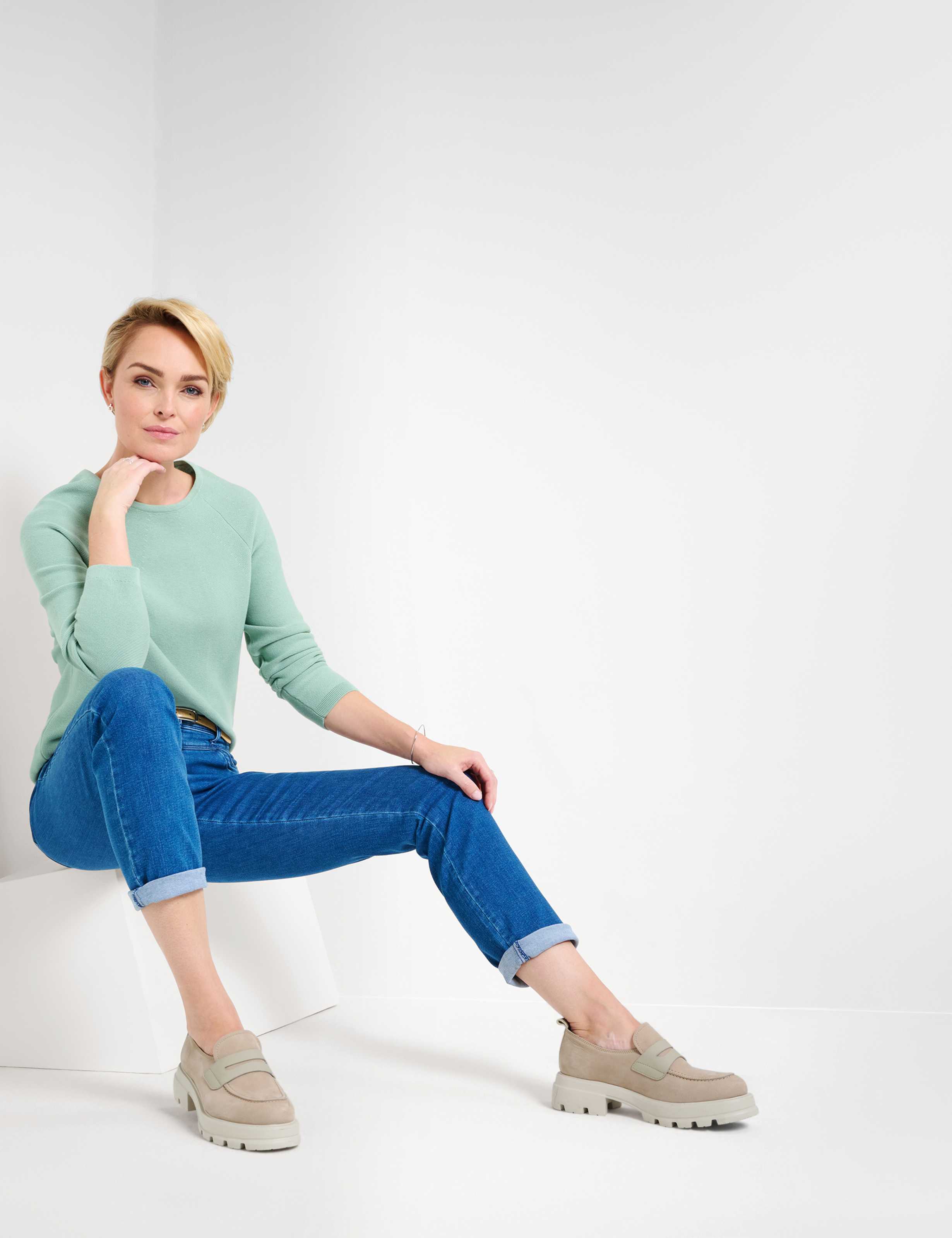 Damen Style LAURA NEW Denim Blau Super Slim Fit Detail 1