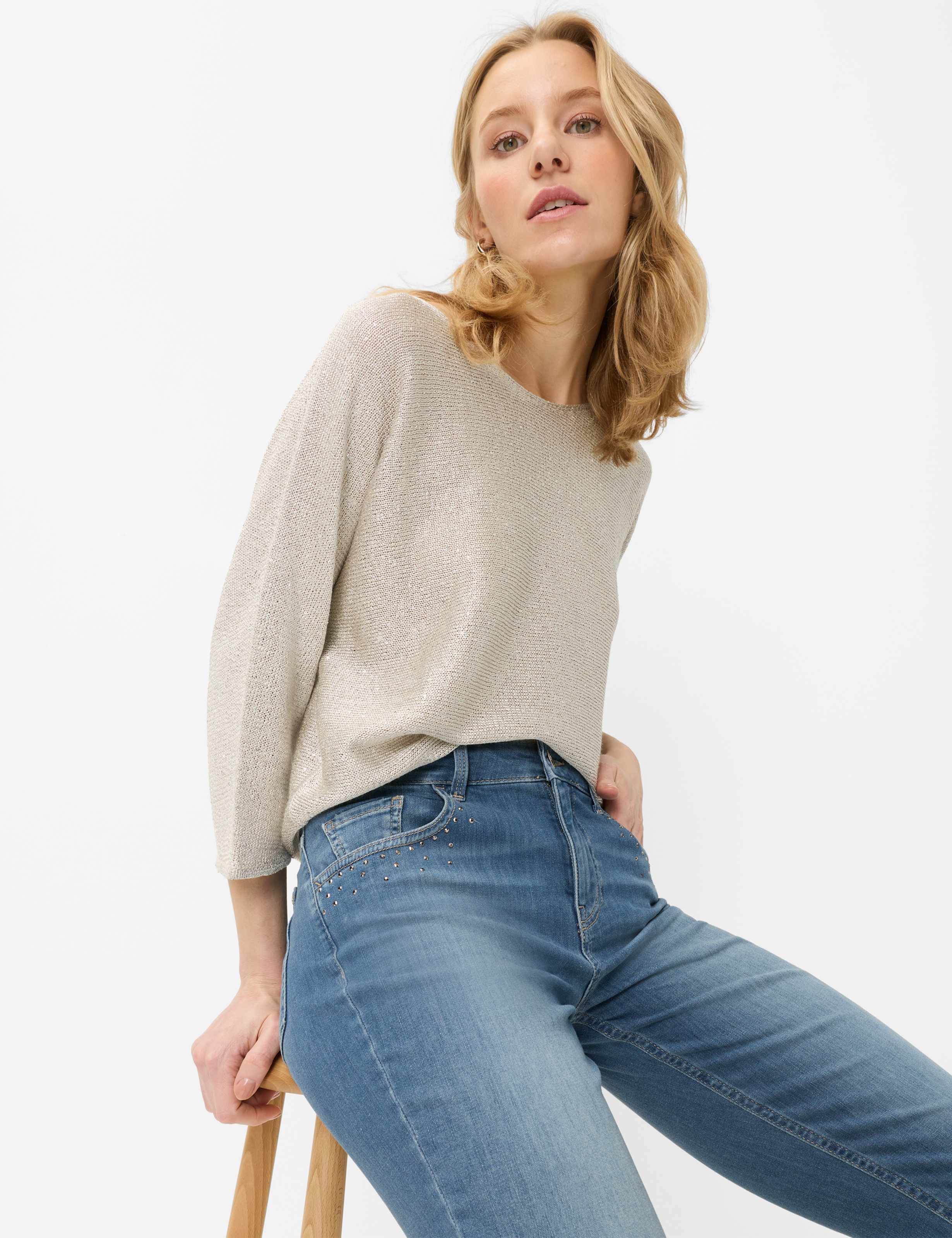 Dames Style SHAKIRA C Denim Blauw Regular Slim Fit Detail 1
