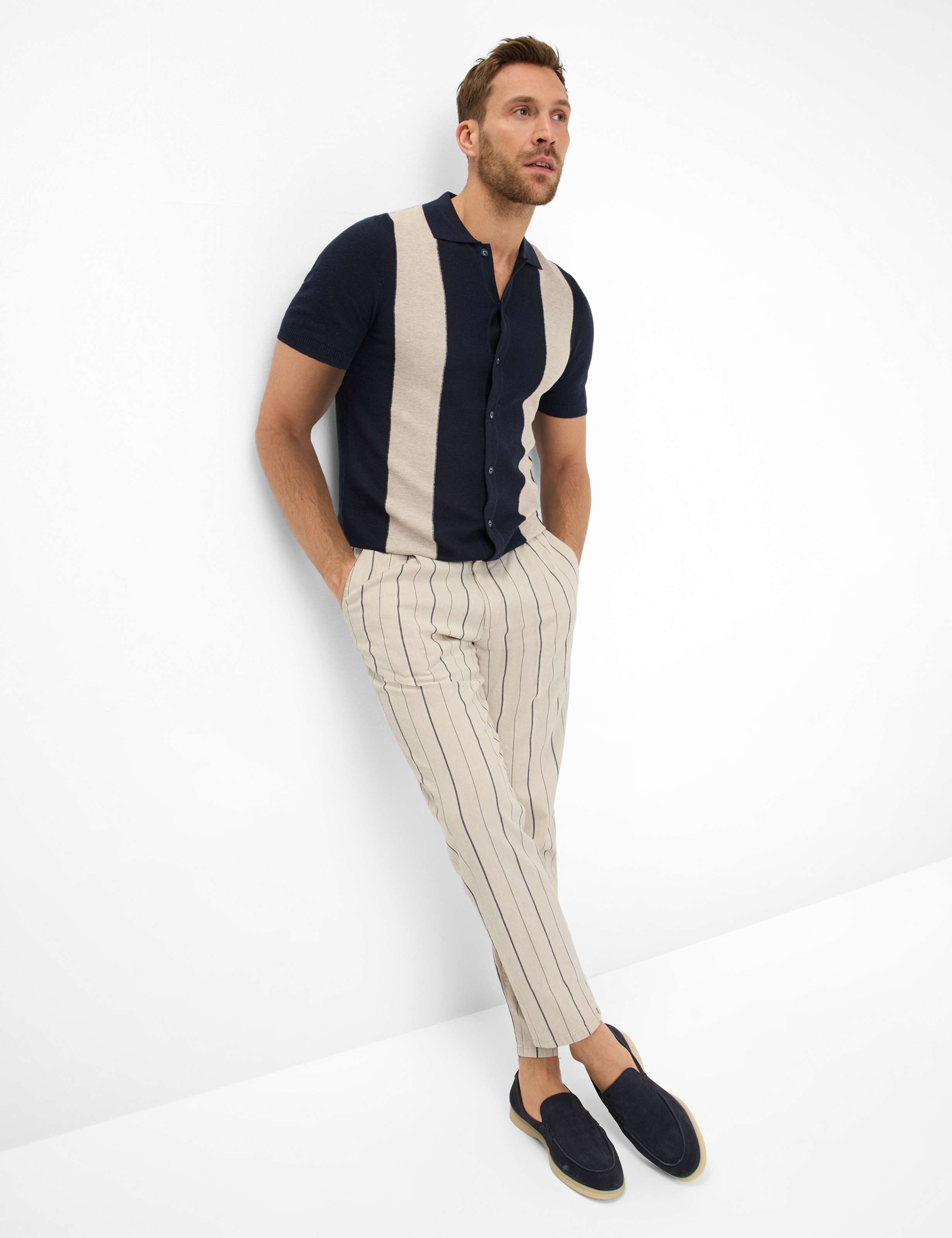 Homme Style TINO Beige Relaxed Fit Tenue du mannequin