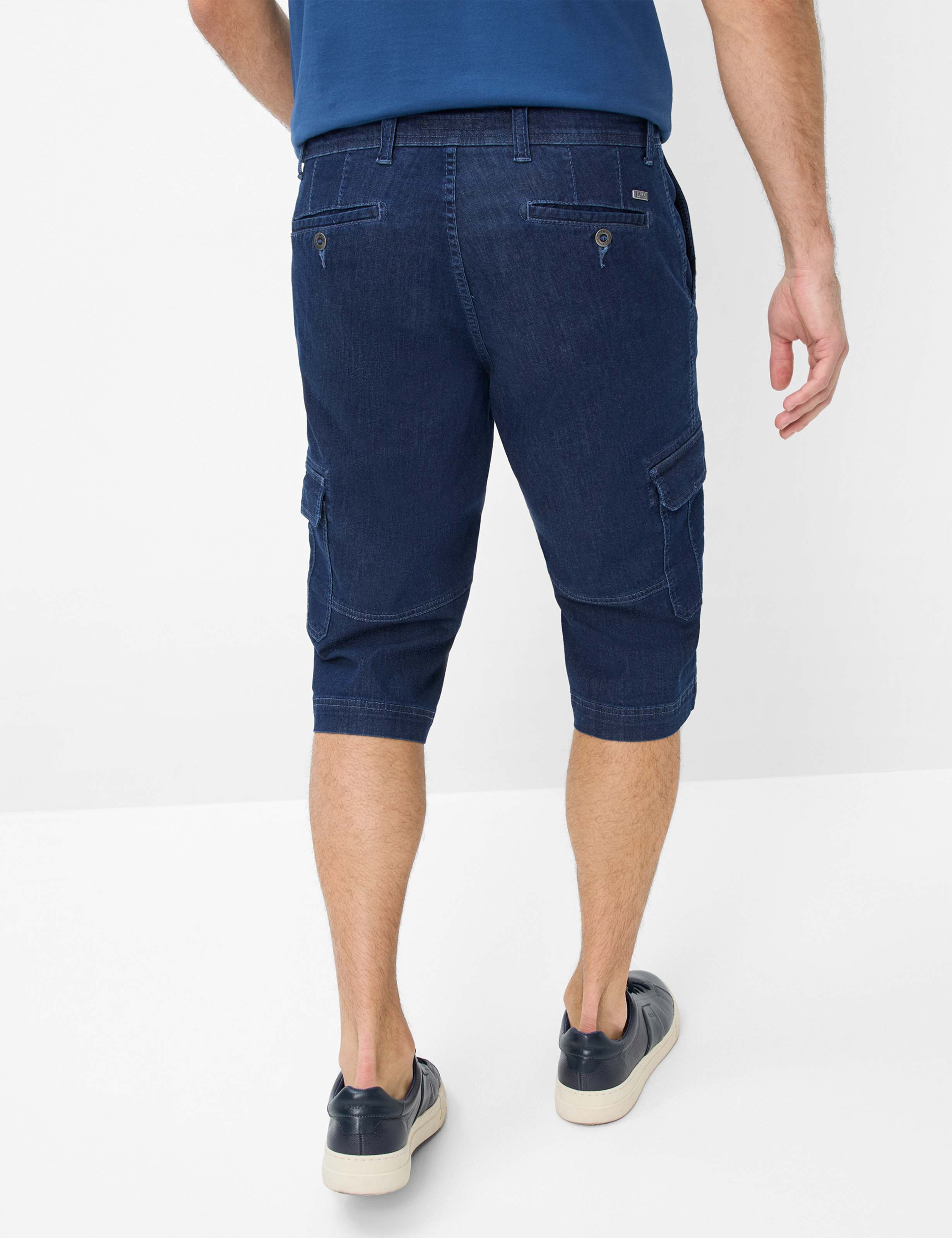 Herren Style BILL Denim Dunkelblau Regular Fit Model Rueck