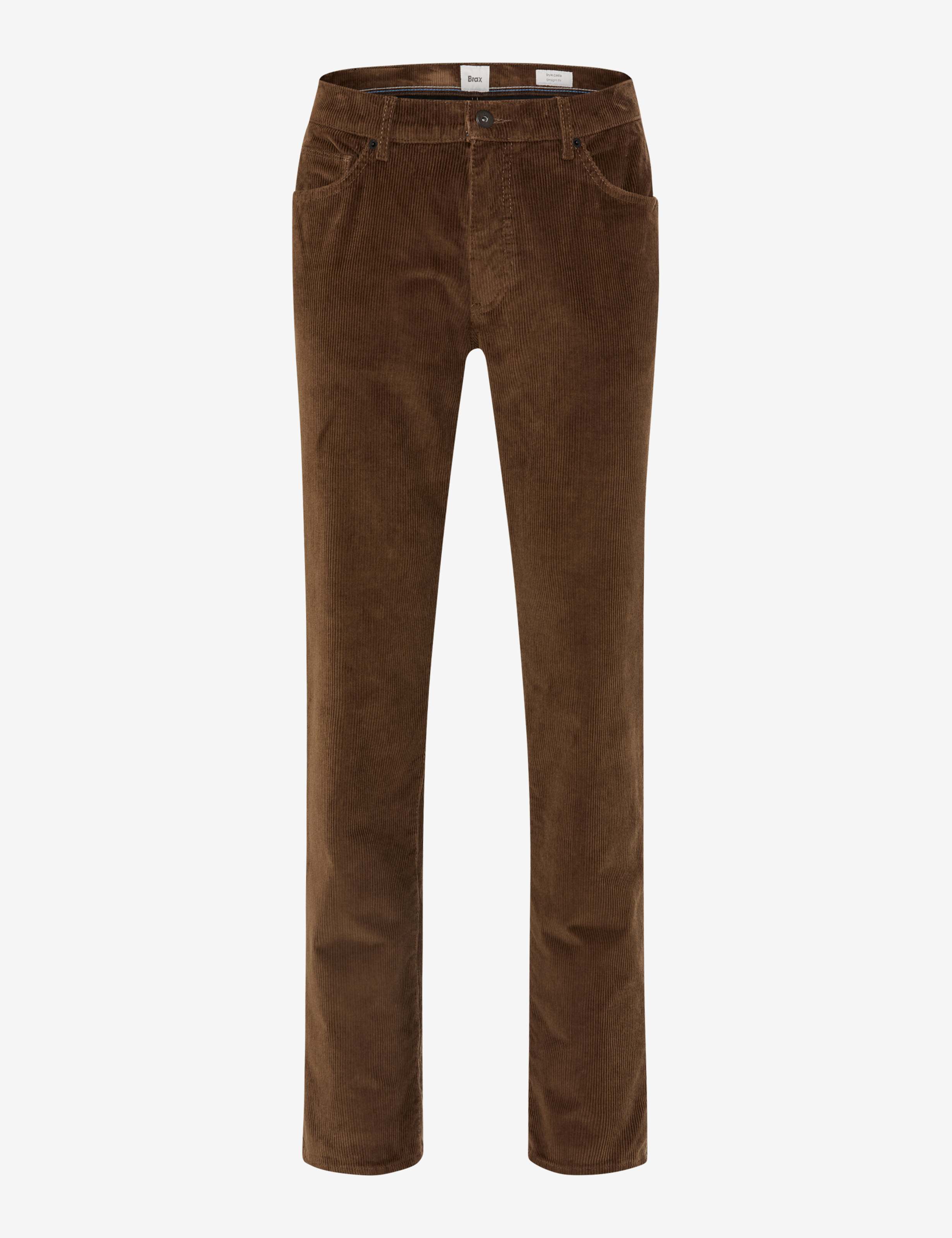 Herre Style CADIZ Brun Straight Fit Udskæring foran