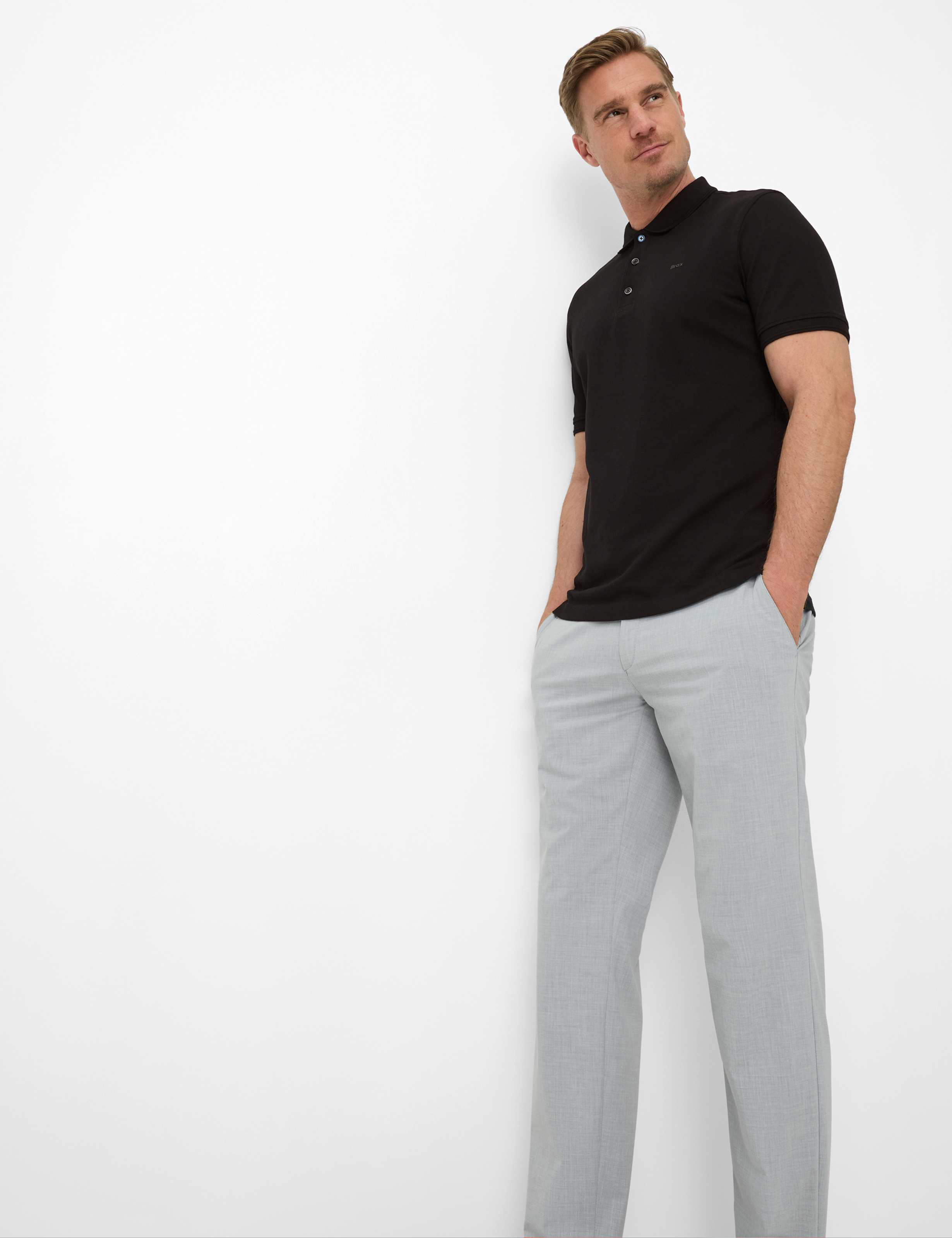 Homme Style PHIL Gris Clair Tapered Fit Détail 1