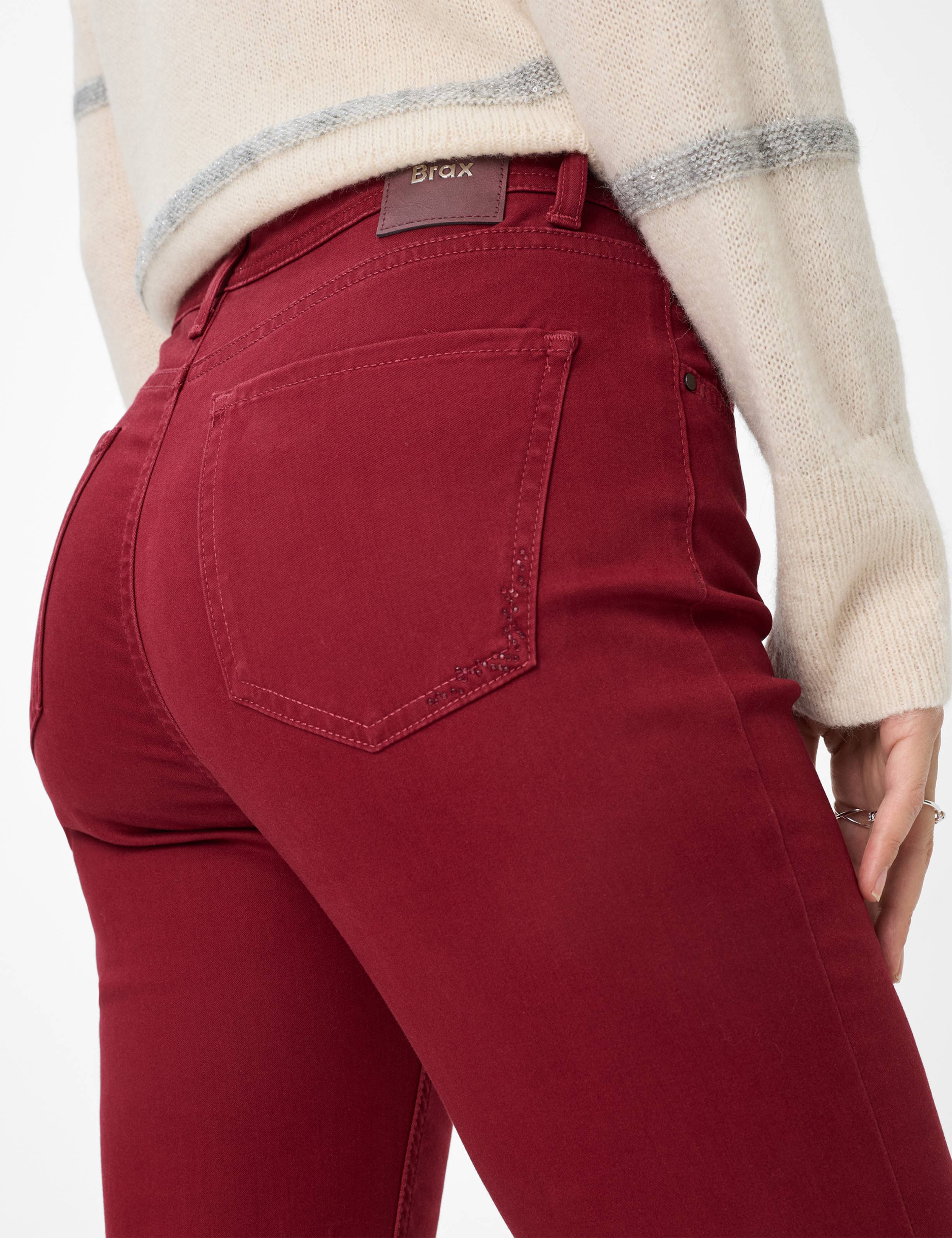 Damen Style MARY Dunkelrot Regular Fit Detail 2