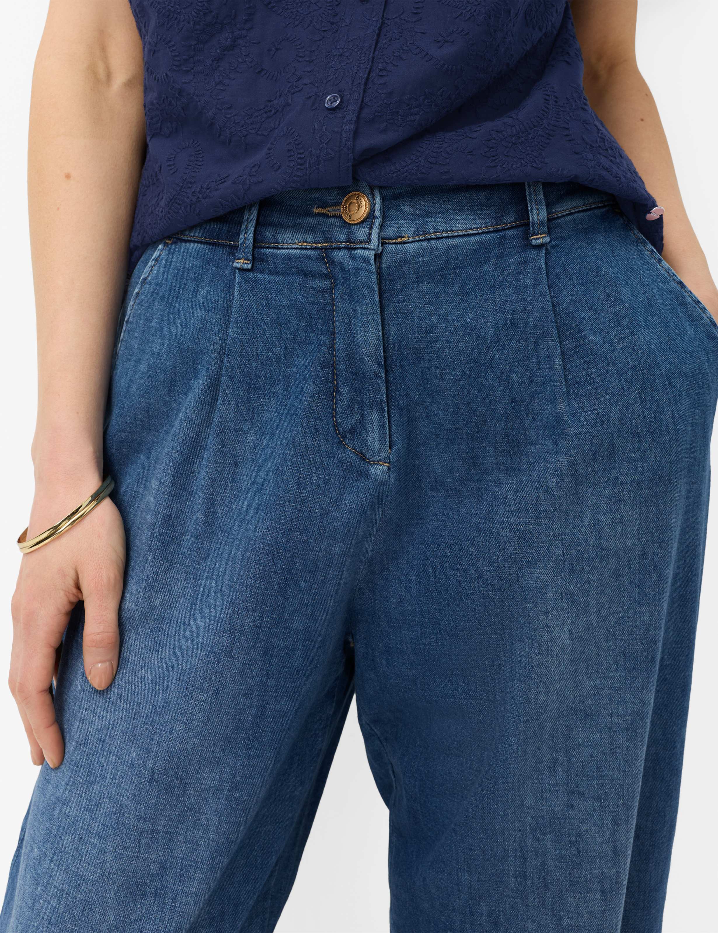 Femme Style MEGAN S Denim Bleu Relaxed Fit Détail 2