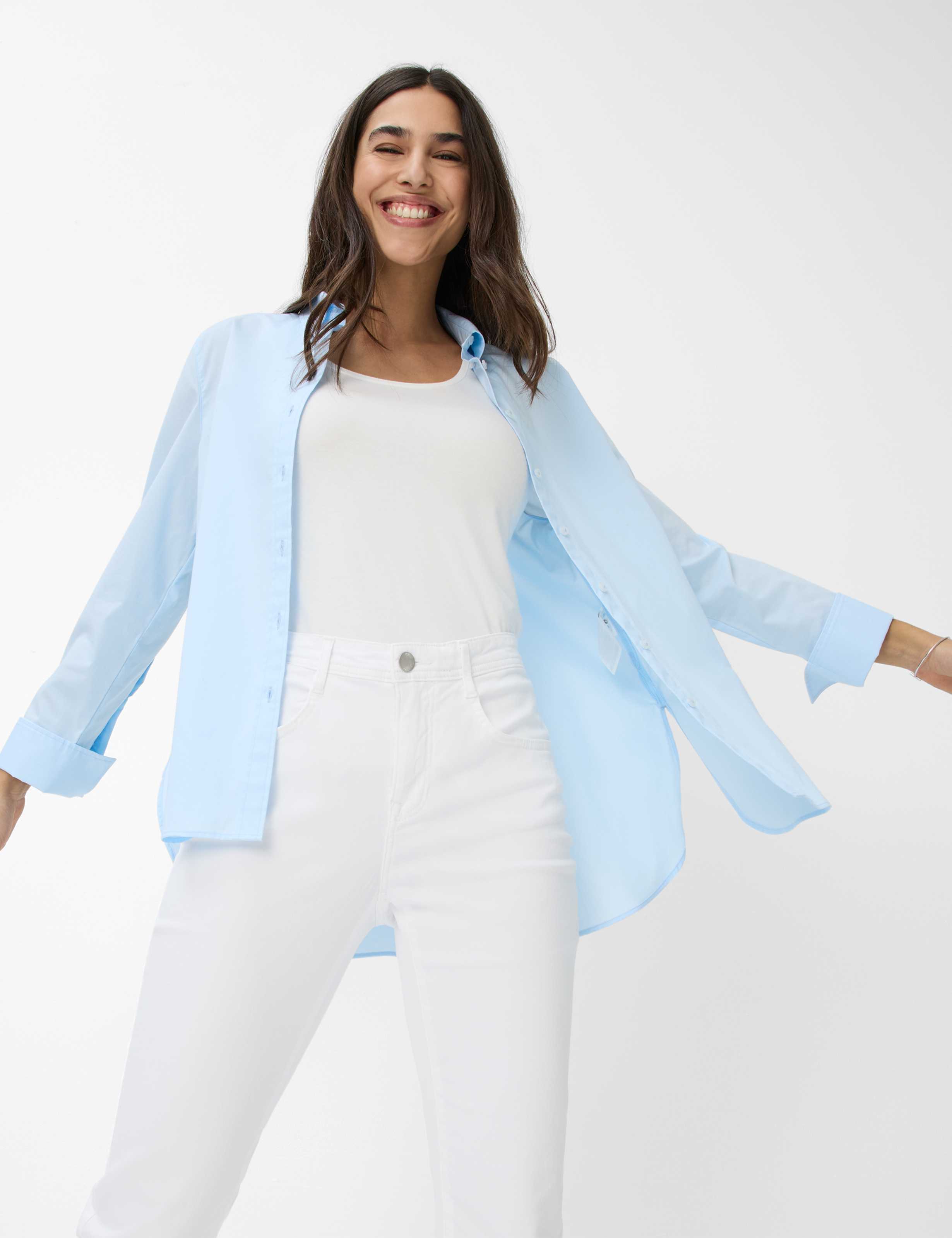 Damen Style MARY Denim Weiß Regular Fit Detail 1